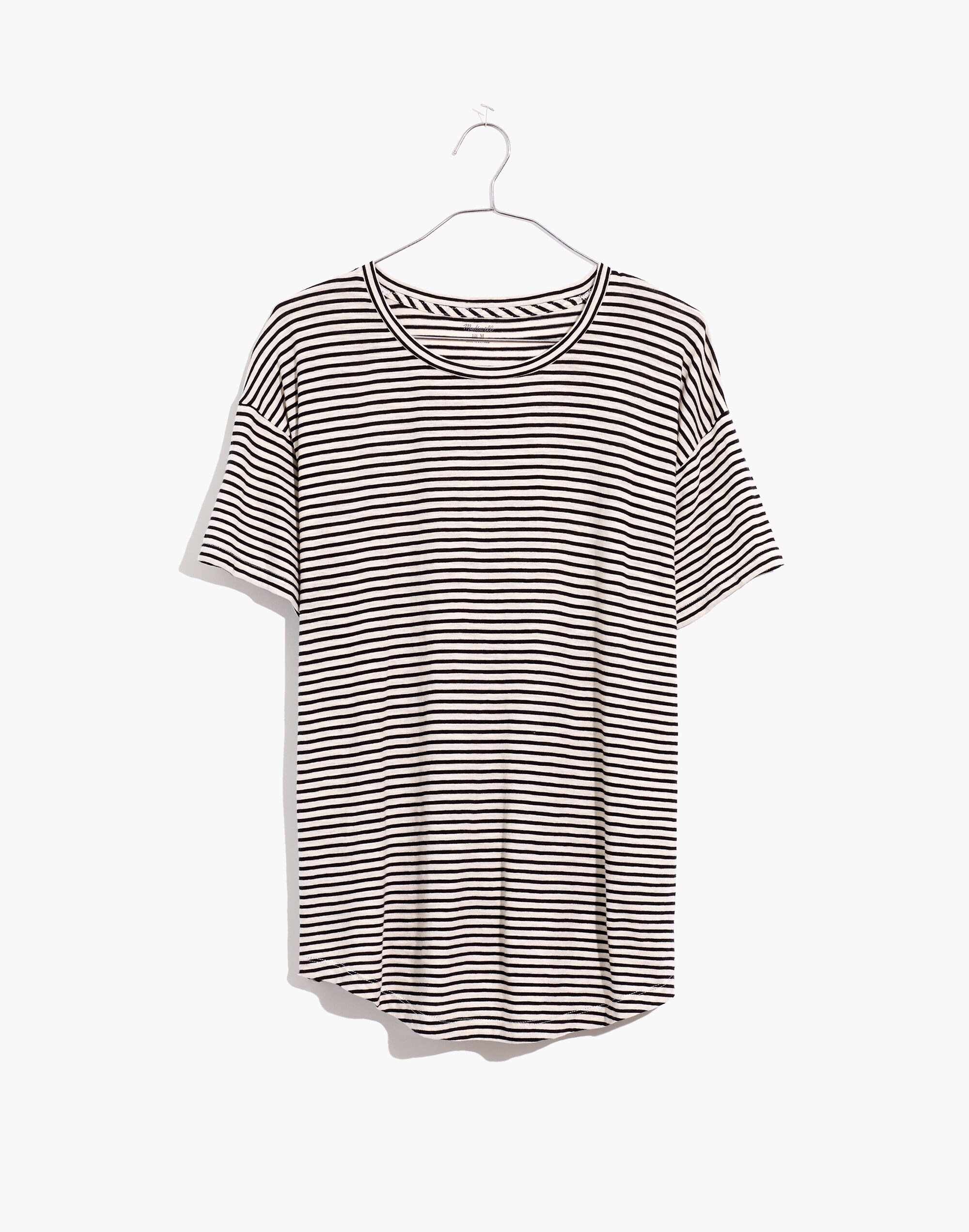 Whisper Cotton Crewneck Tee in Simone Stripe