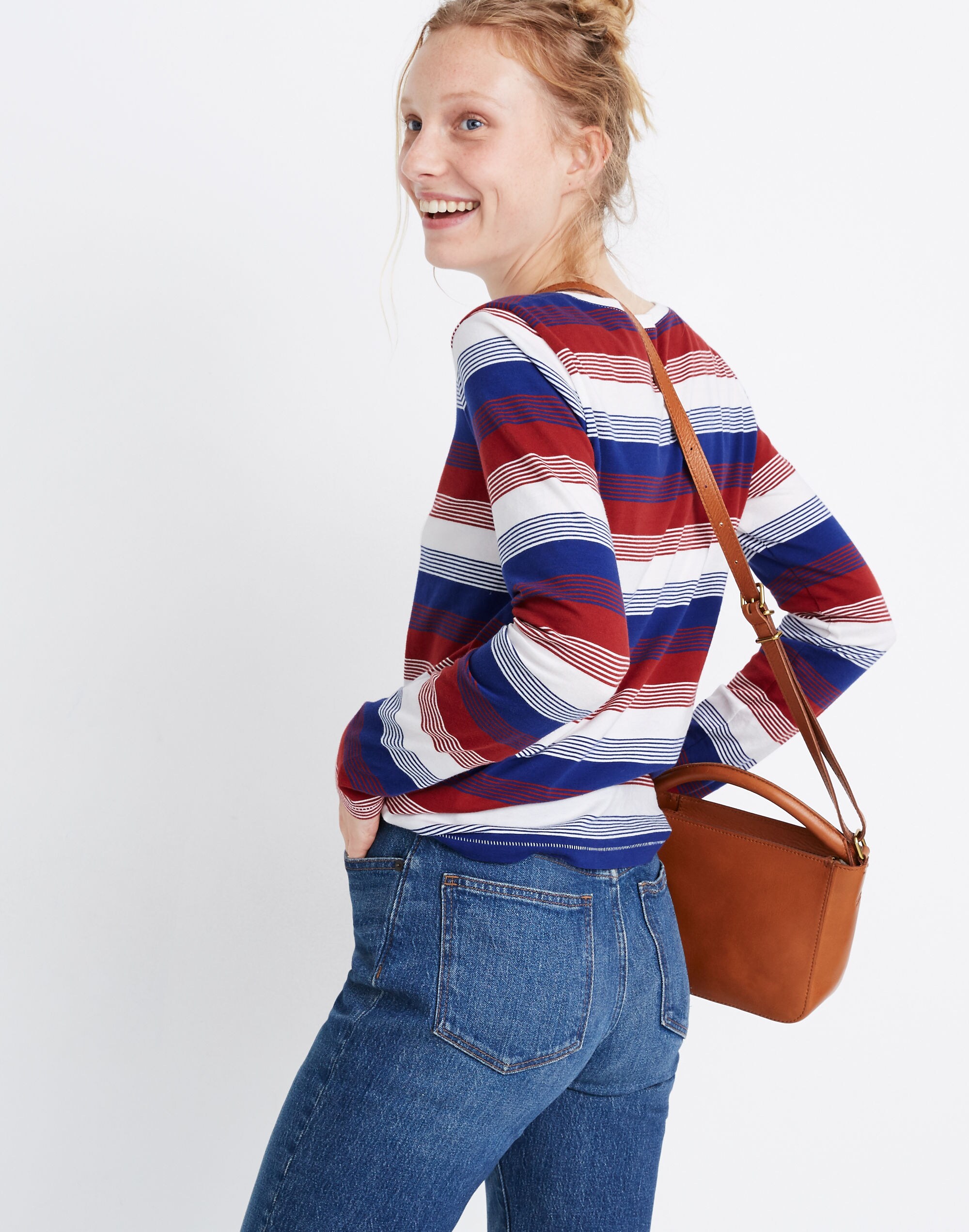 Northside Long-Sleeve Vintage Tee in Gene Stripe