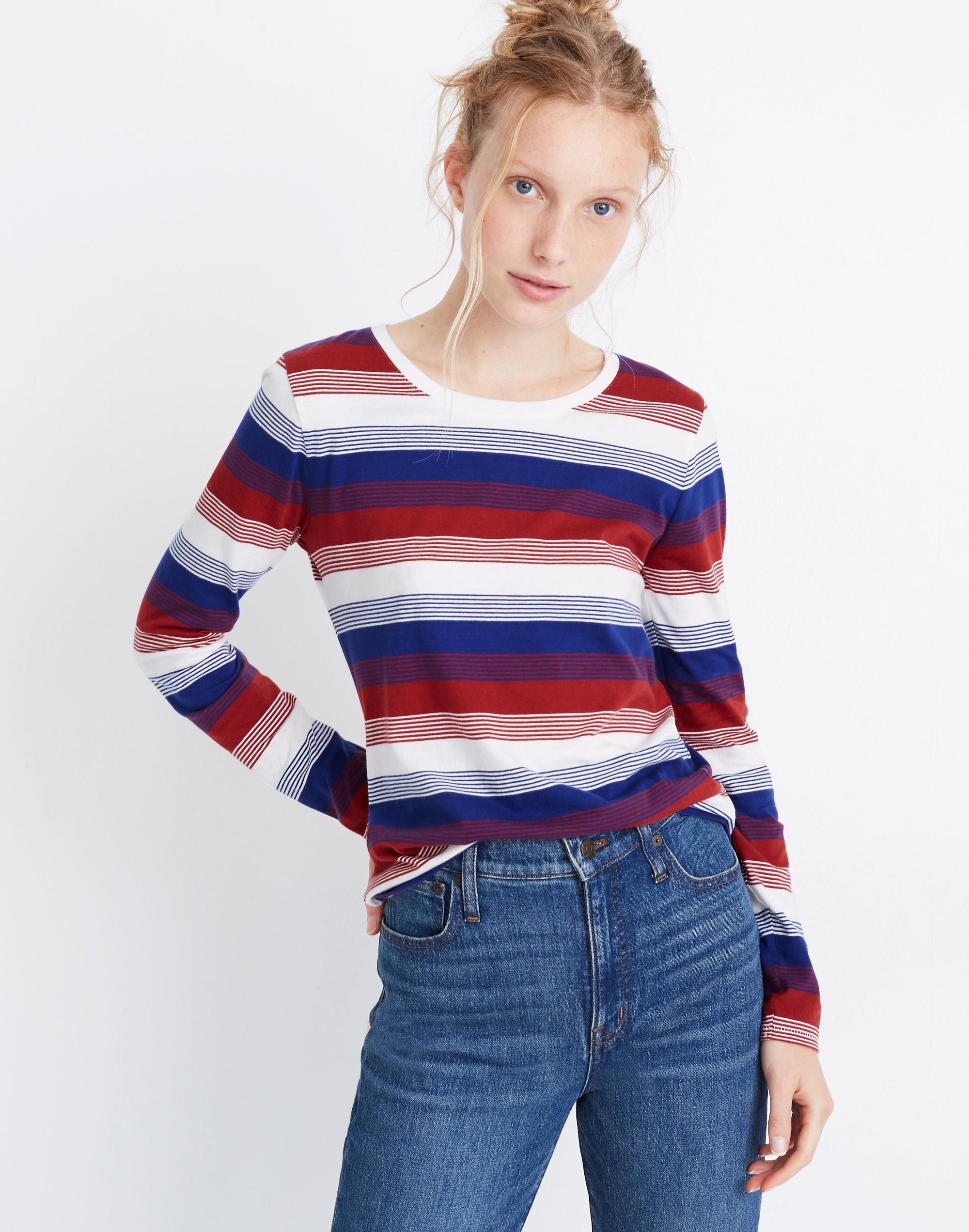 Northside Long-Sleeve Vintage Tee in Gene Stripe