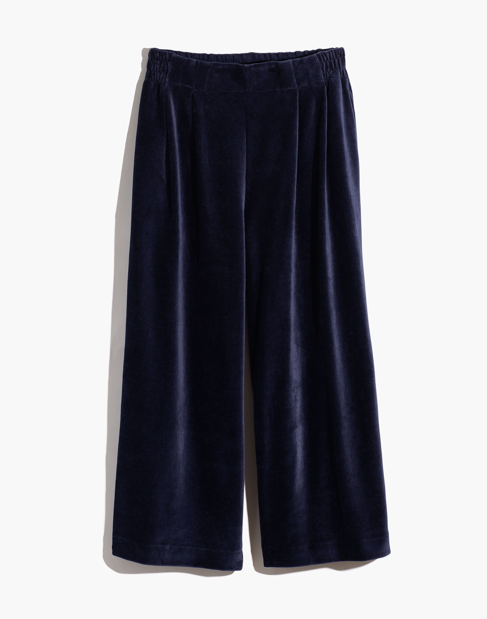texture &amp; thread pleated wide-leg corduroy pants