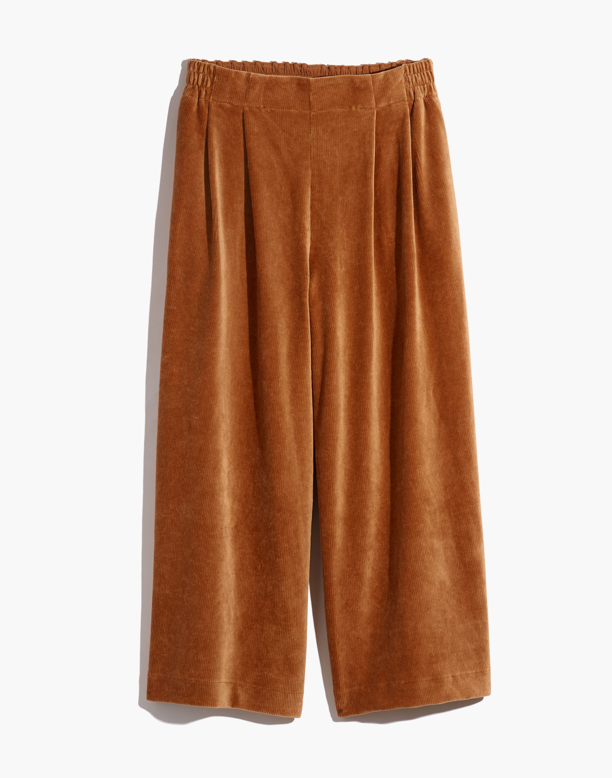 Texture &amp; Thread Pleated Wide-Leg Corduroy Pants
