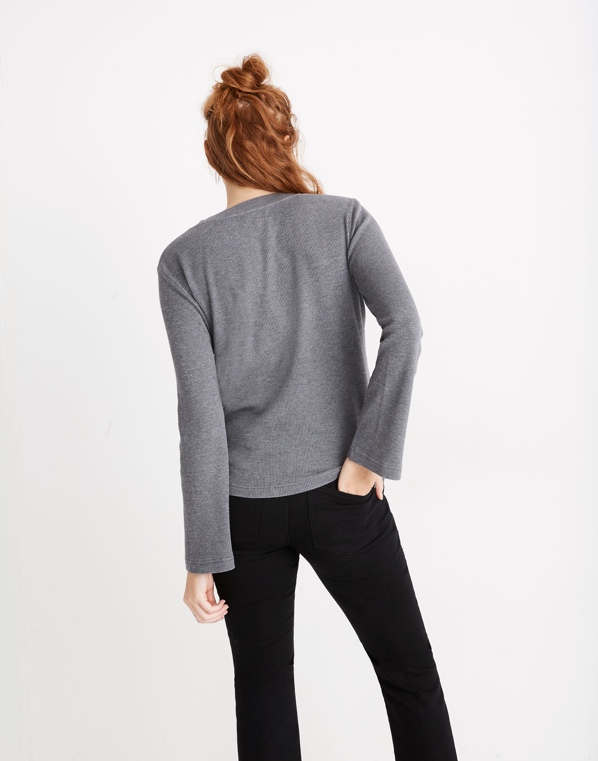 Heathered Thermal Henley Tee