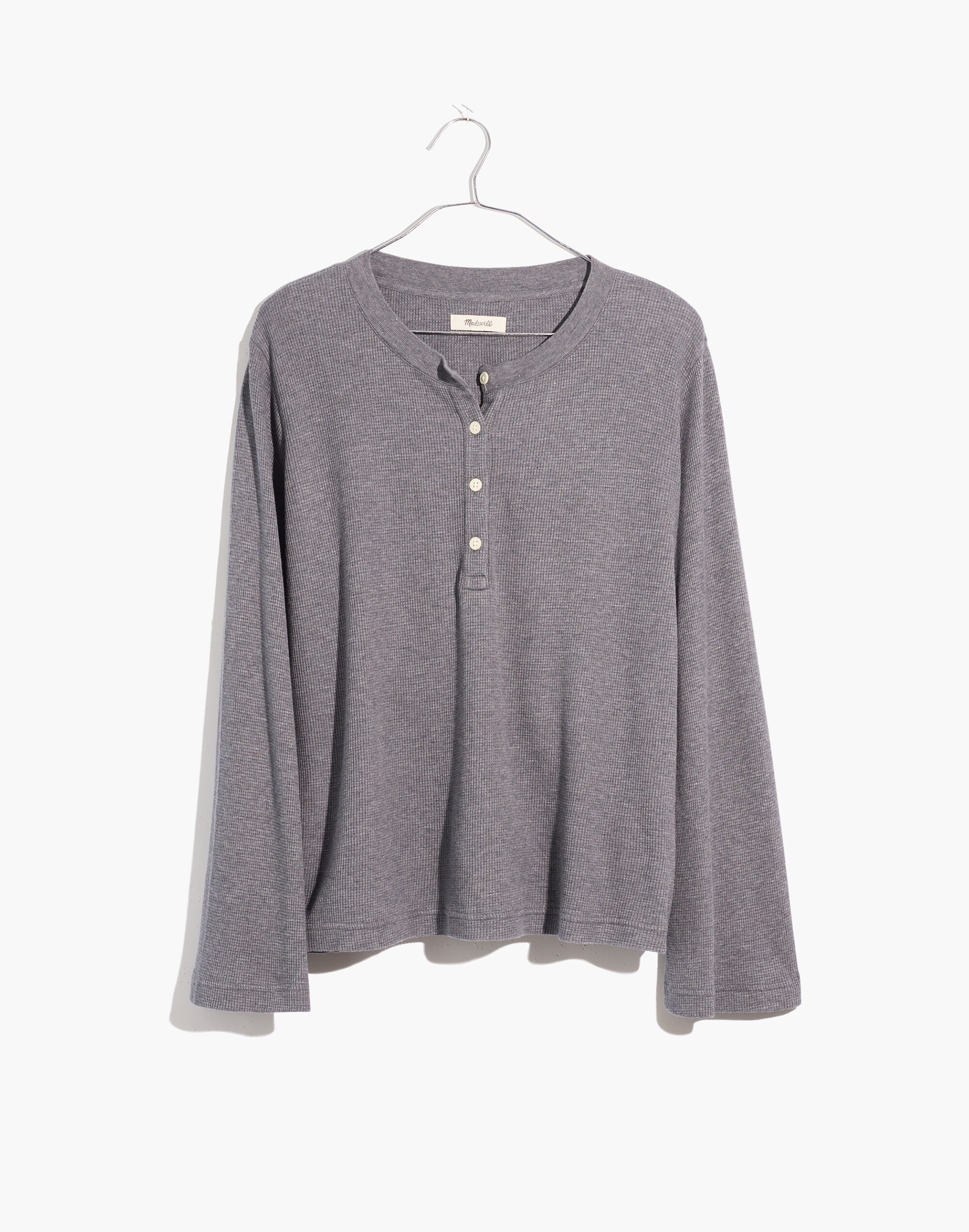 Heathered Thermal Henley Tee