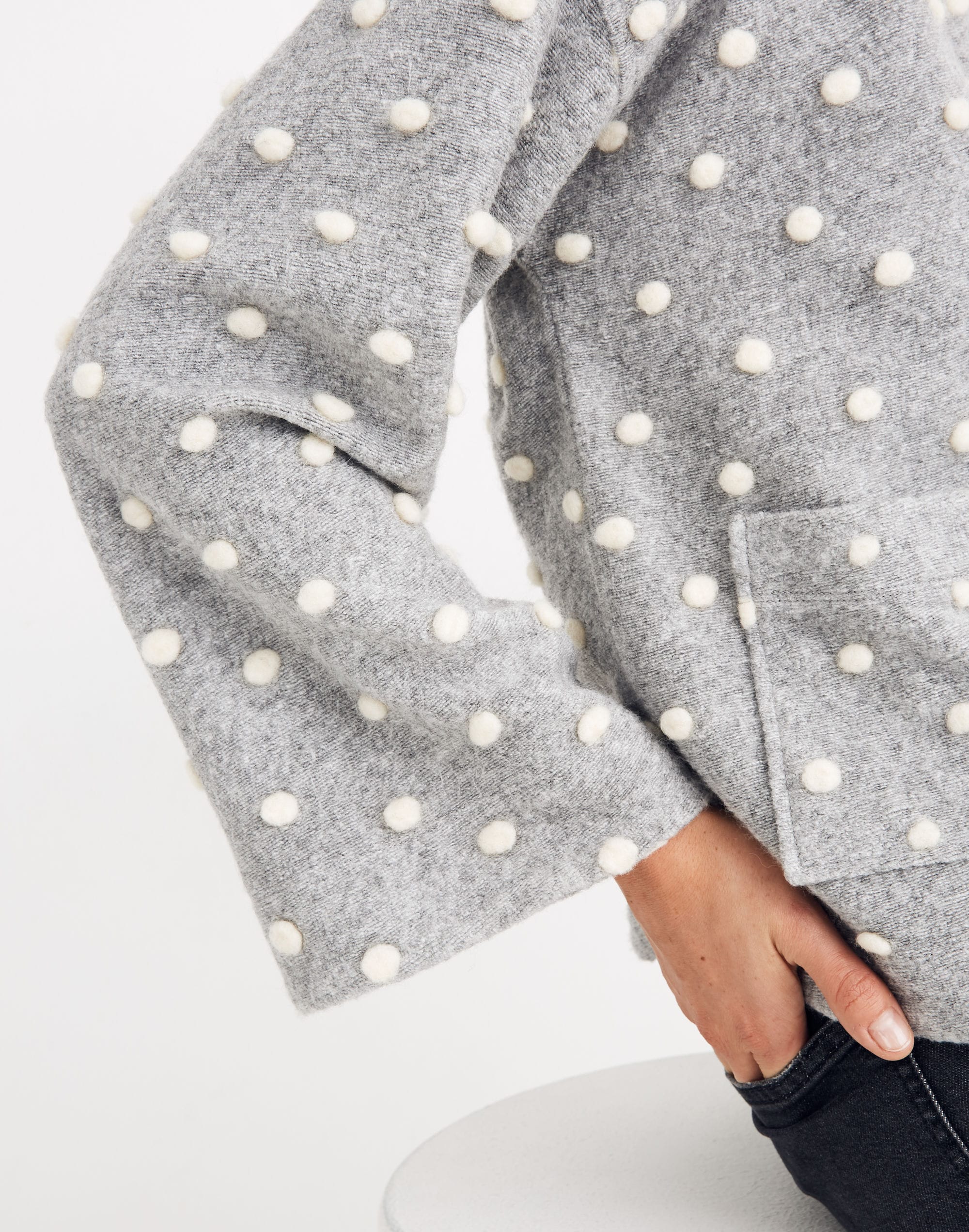 Texture &amp; Thread Boxy Bobble Cardigan