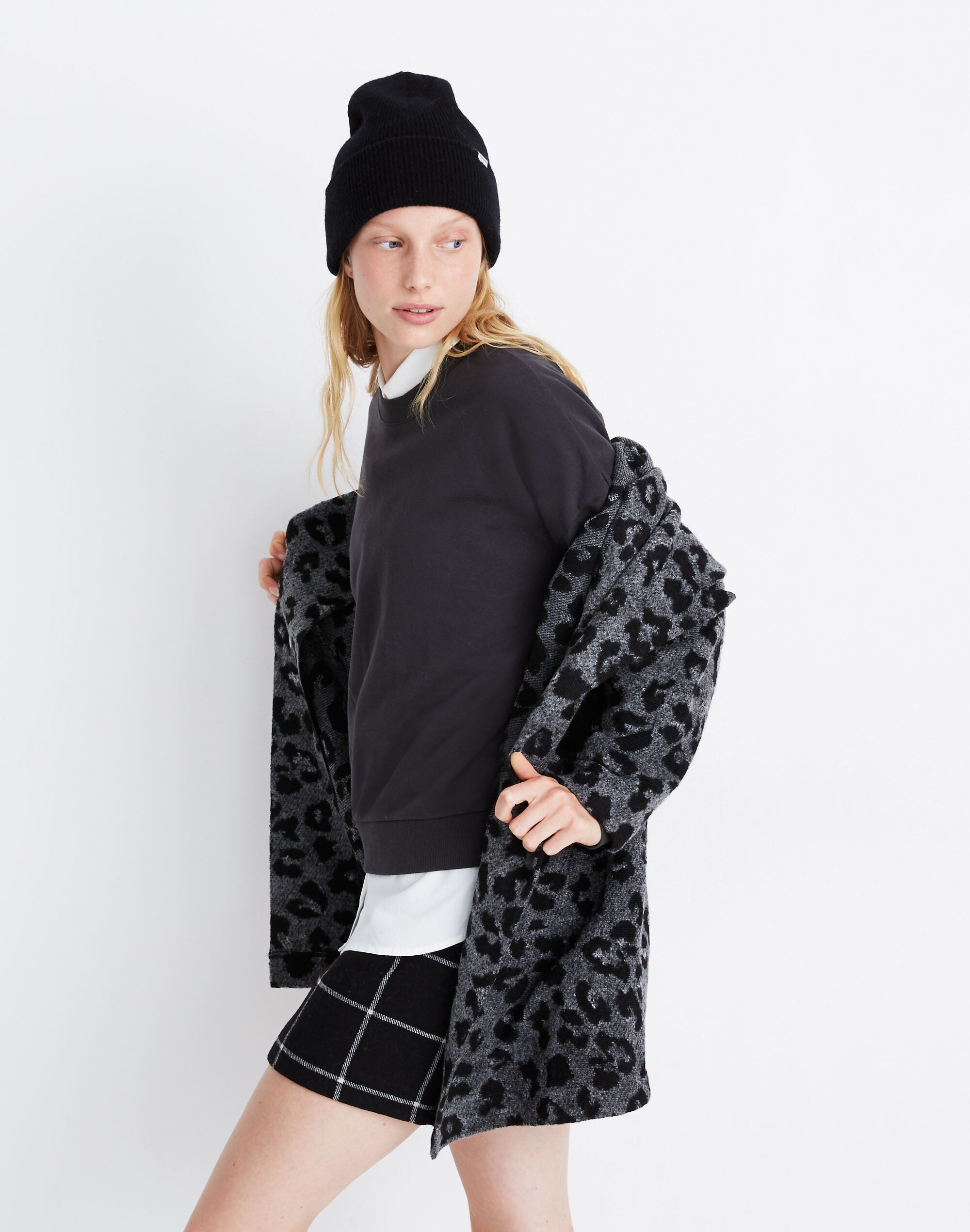 Texture &amp; Thread Blazer Coat in Jungle Cat