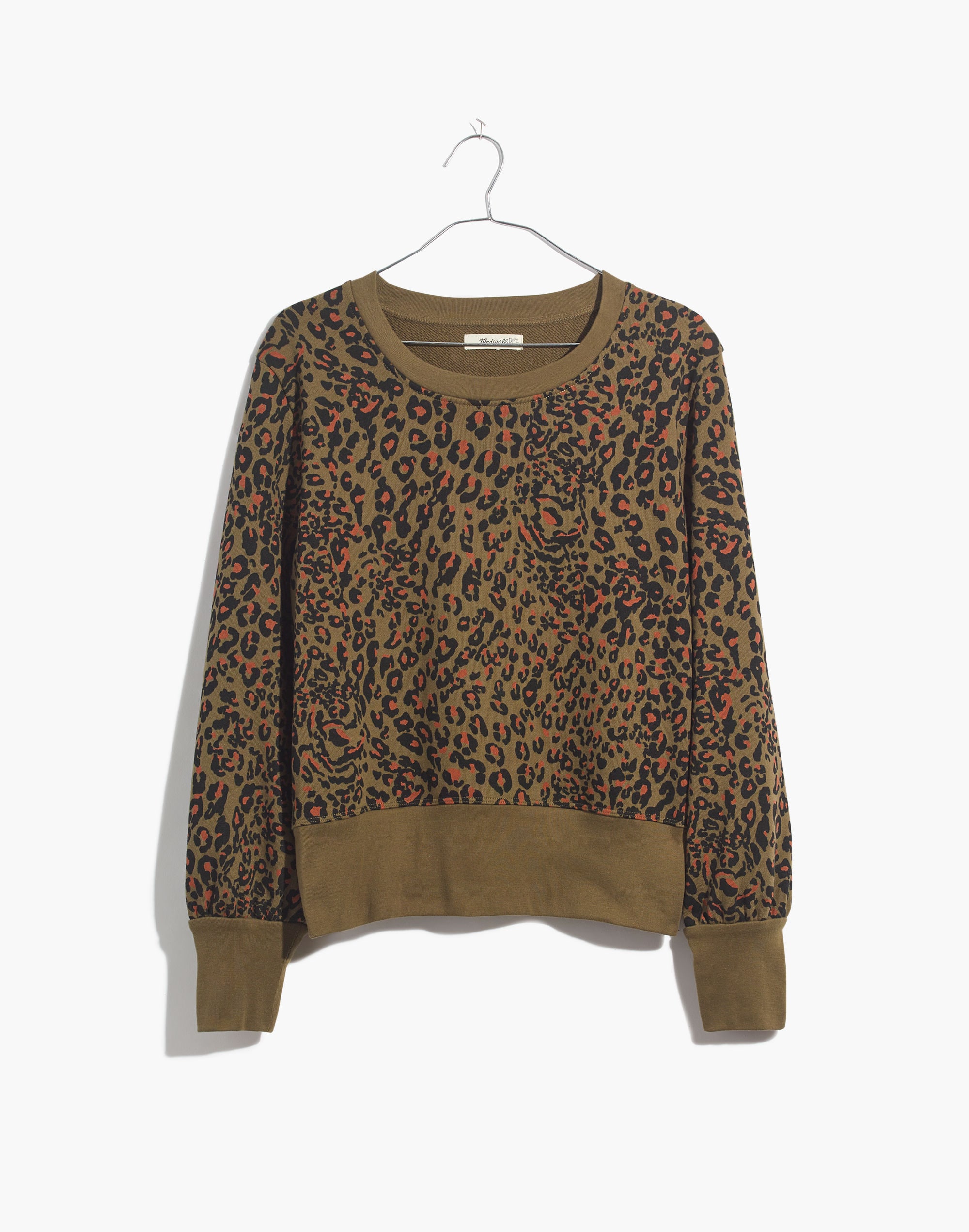 Banded Sweatshirt in Jungle Cat