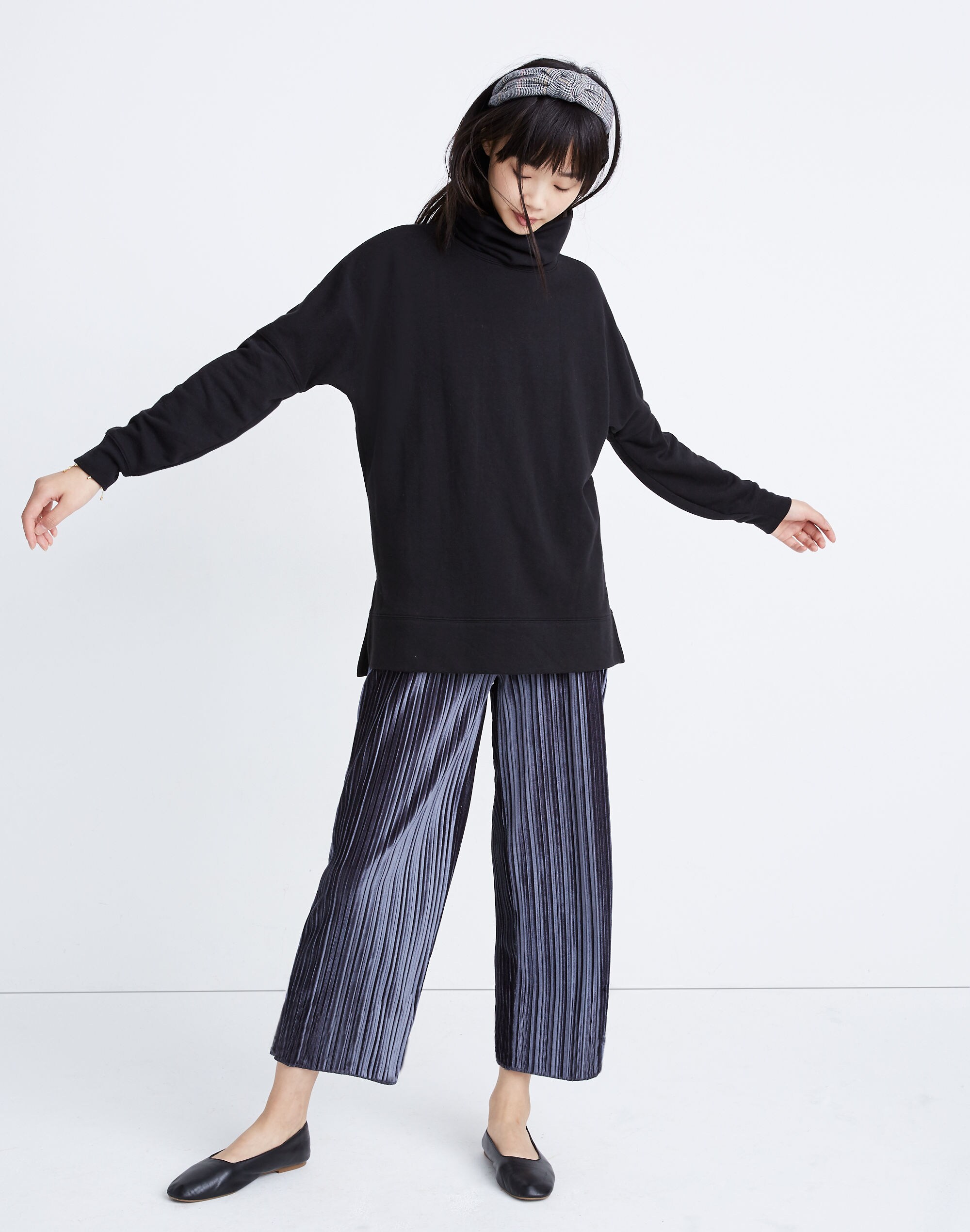 Turtleneck Tunic Sweatshirt