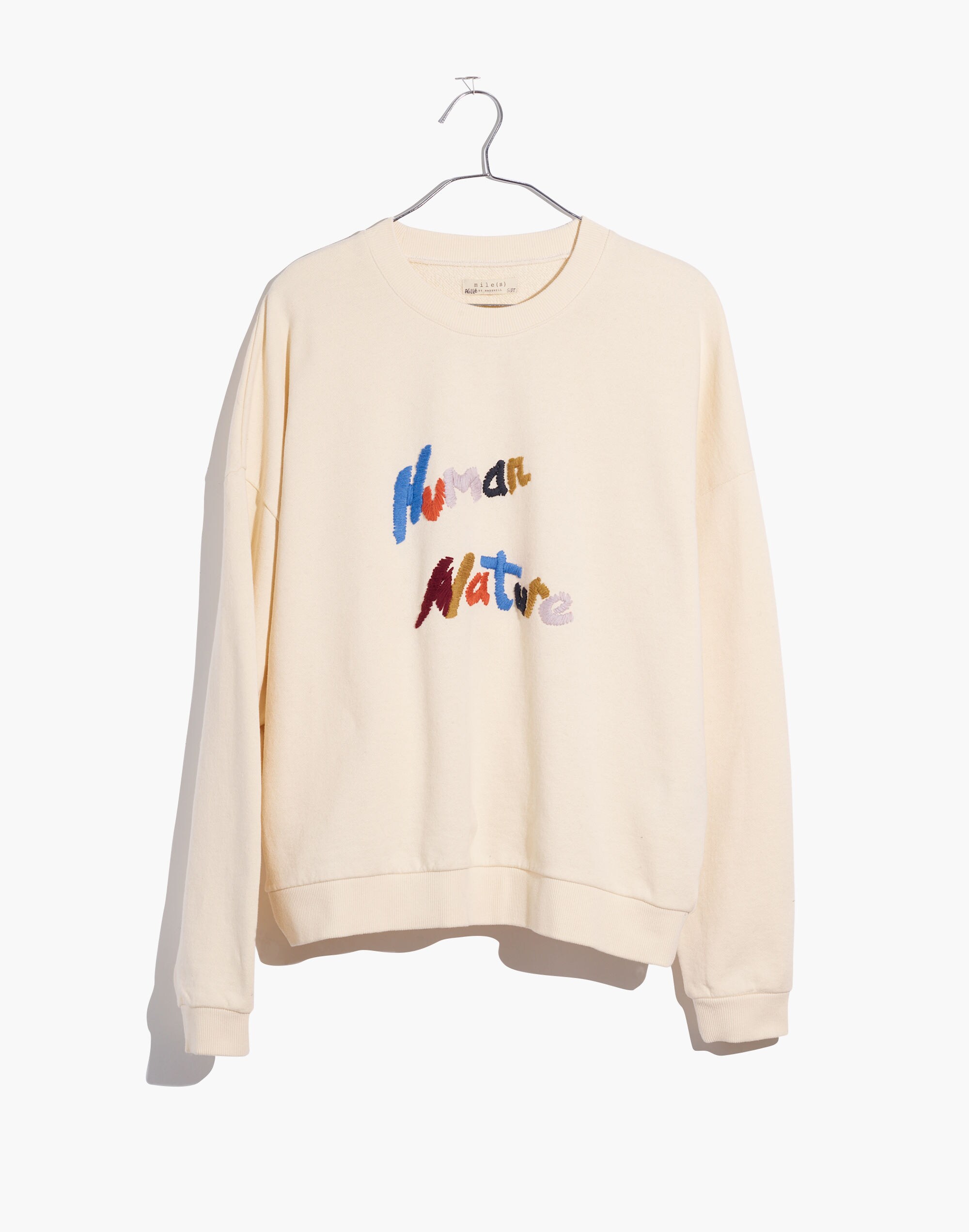 Human Nature Embroidered Oversized Sweatshirt