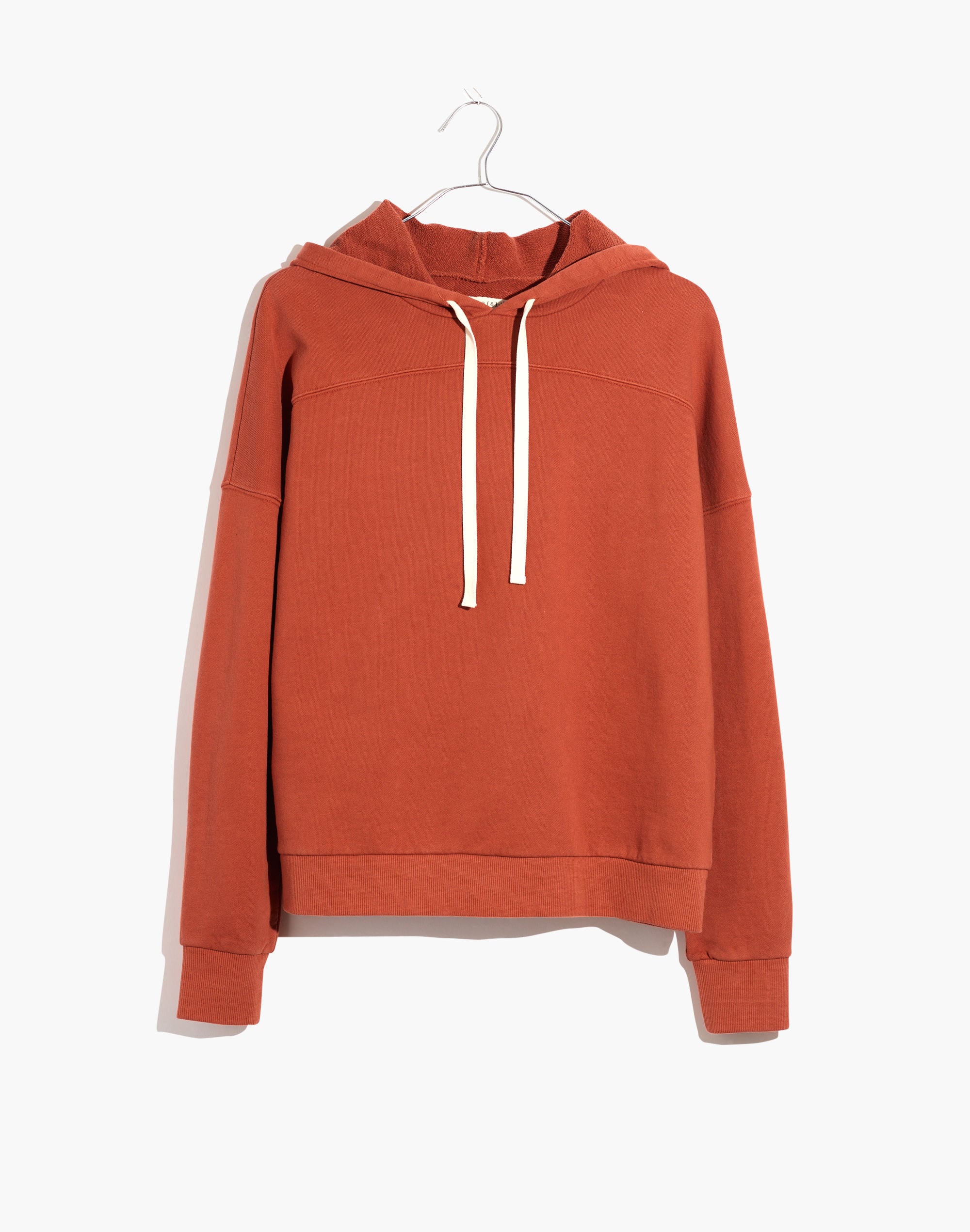 Recycled Cotton Seamed Hoodie Sweatshirt