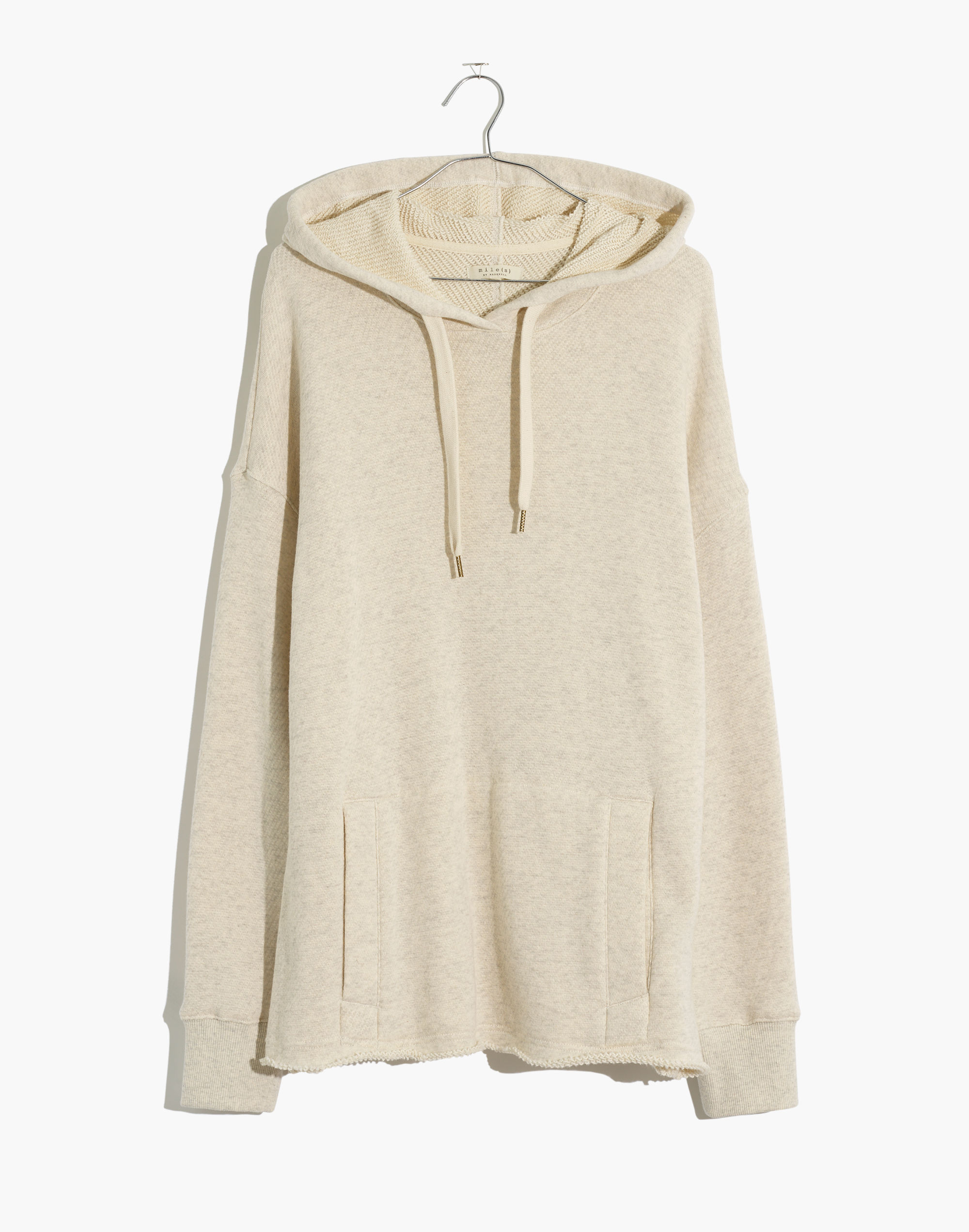 Raw-Hem Hoodie Sweatshirt