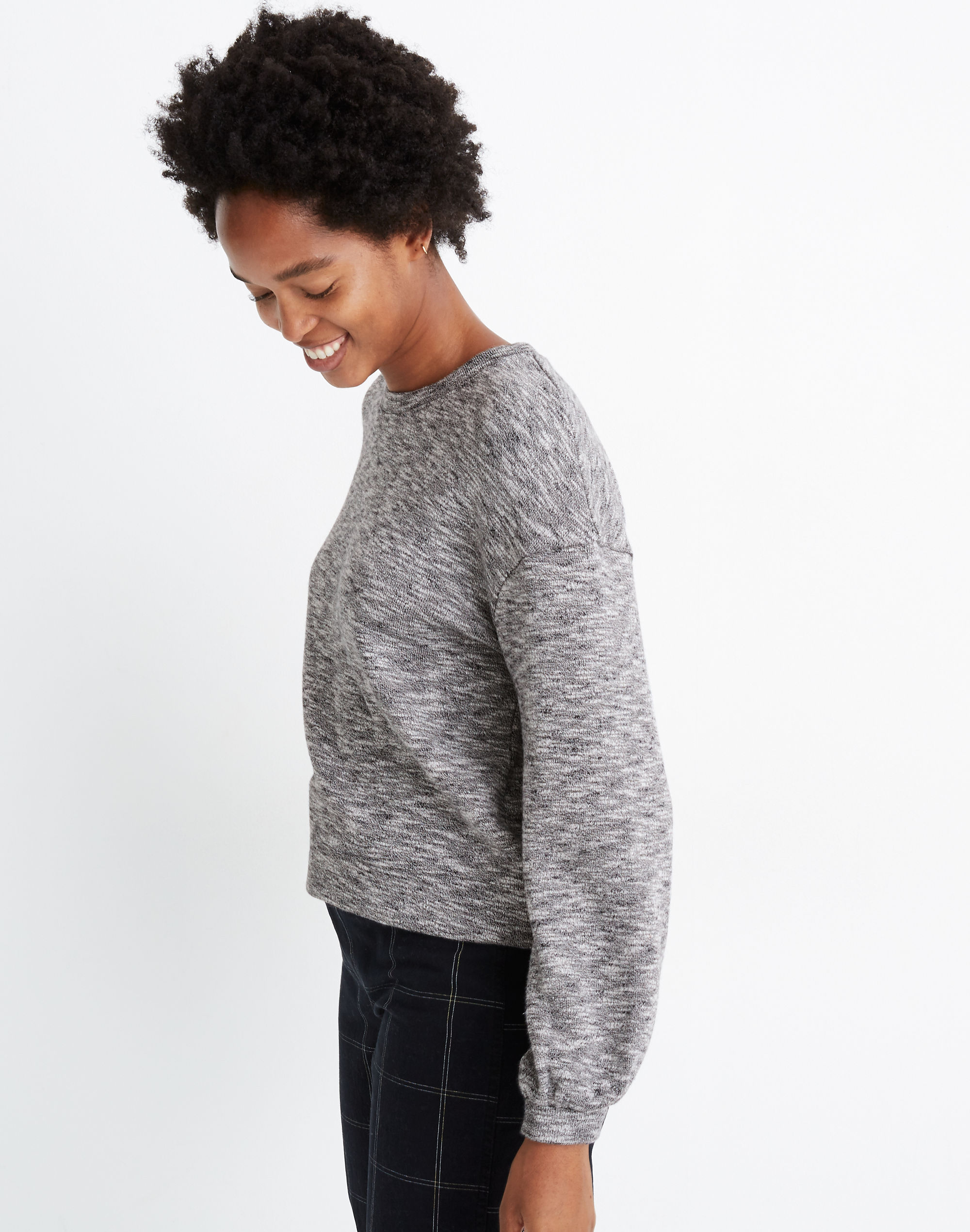 Textured Crewneck Sweatshirt