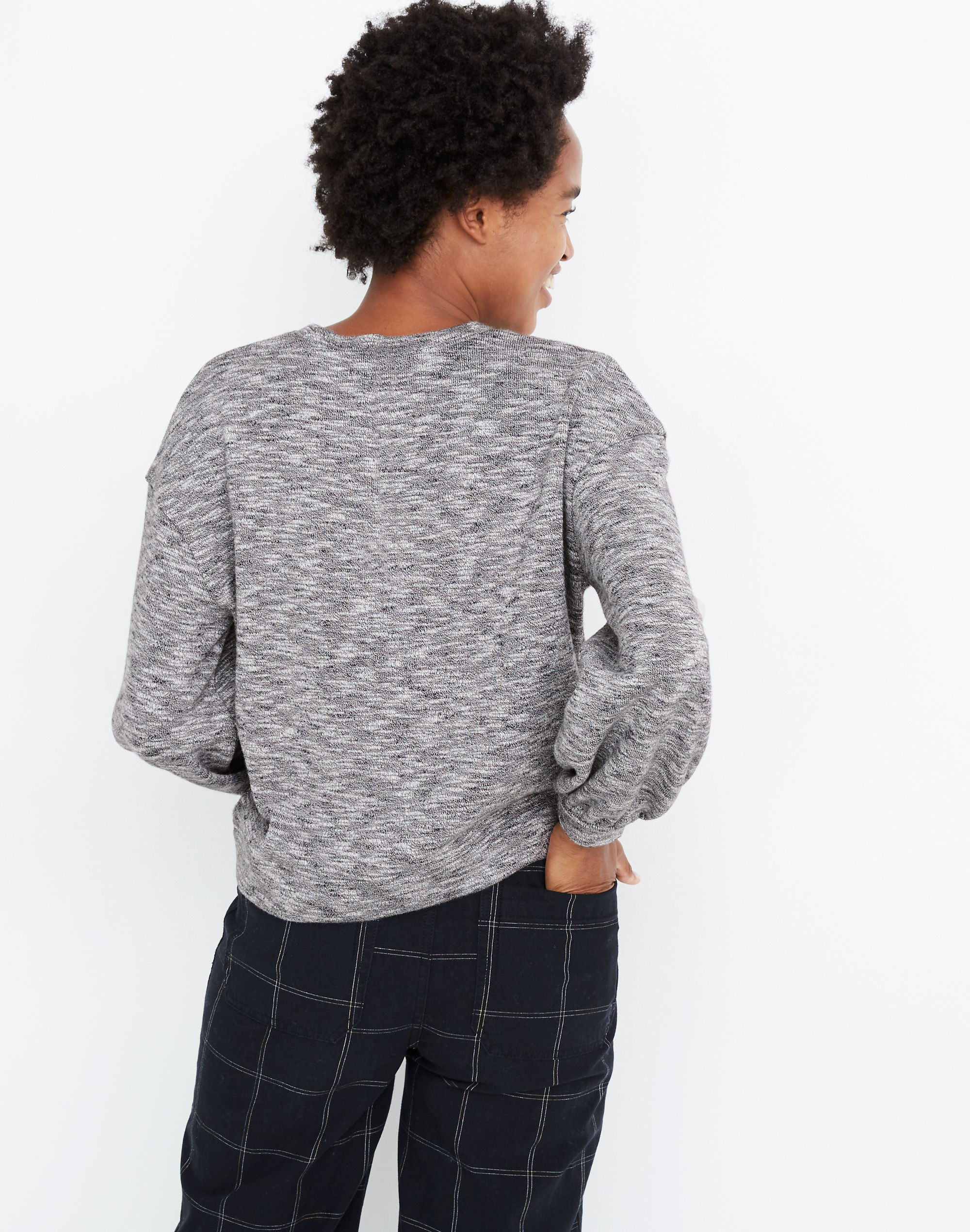 Textured Crewneck Sweatshirt