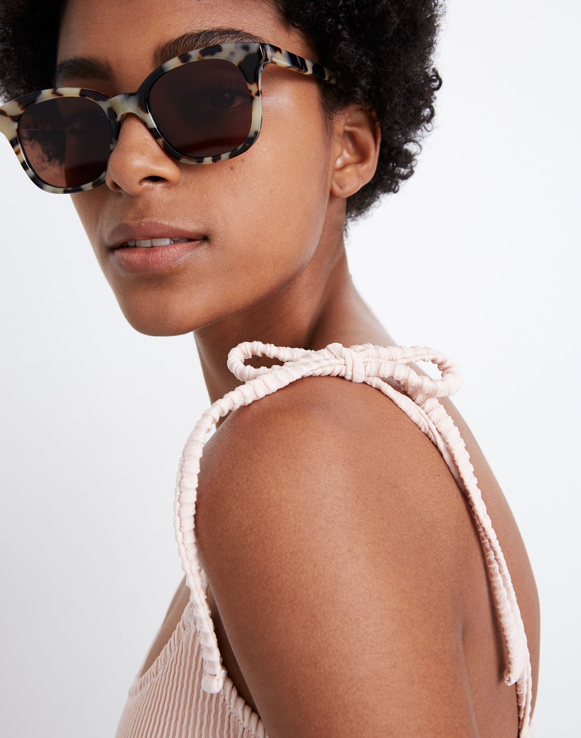 Madewell Second Wave Textured Tie-Strap Bikini Top