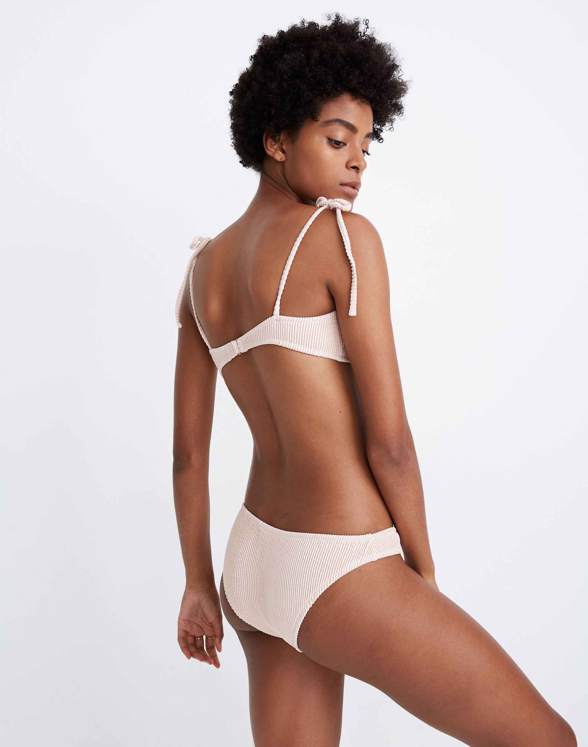 Madewell Second Wave Textured Tie-Strap Bikini Top