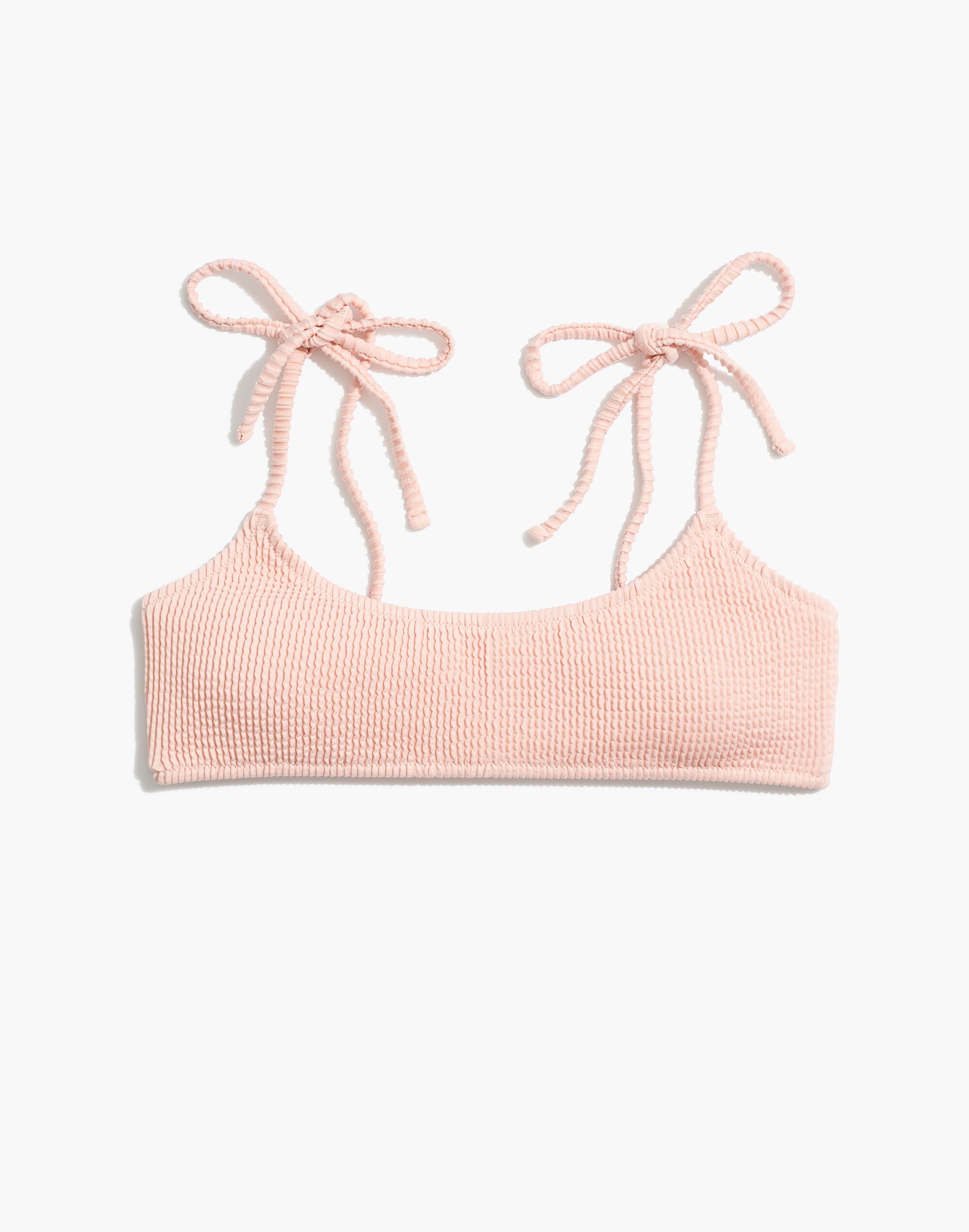 Madewell Second Wave Textured Tie-Strap Bikini Top