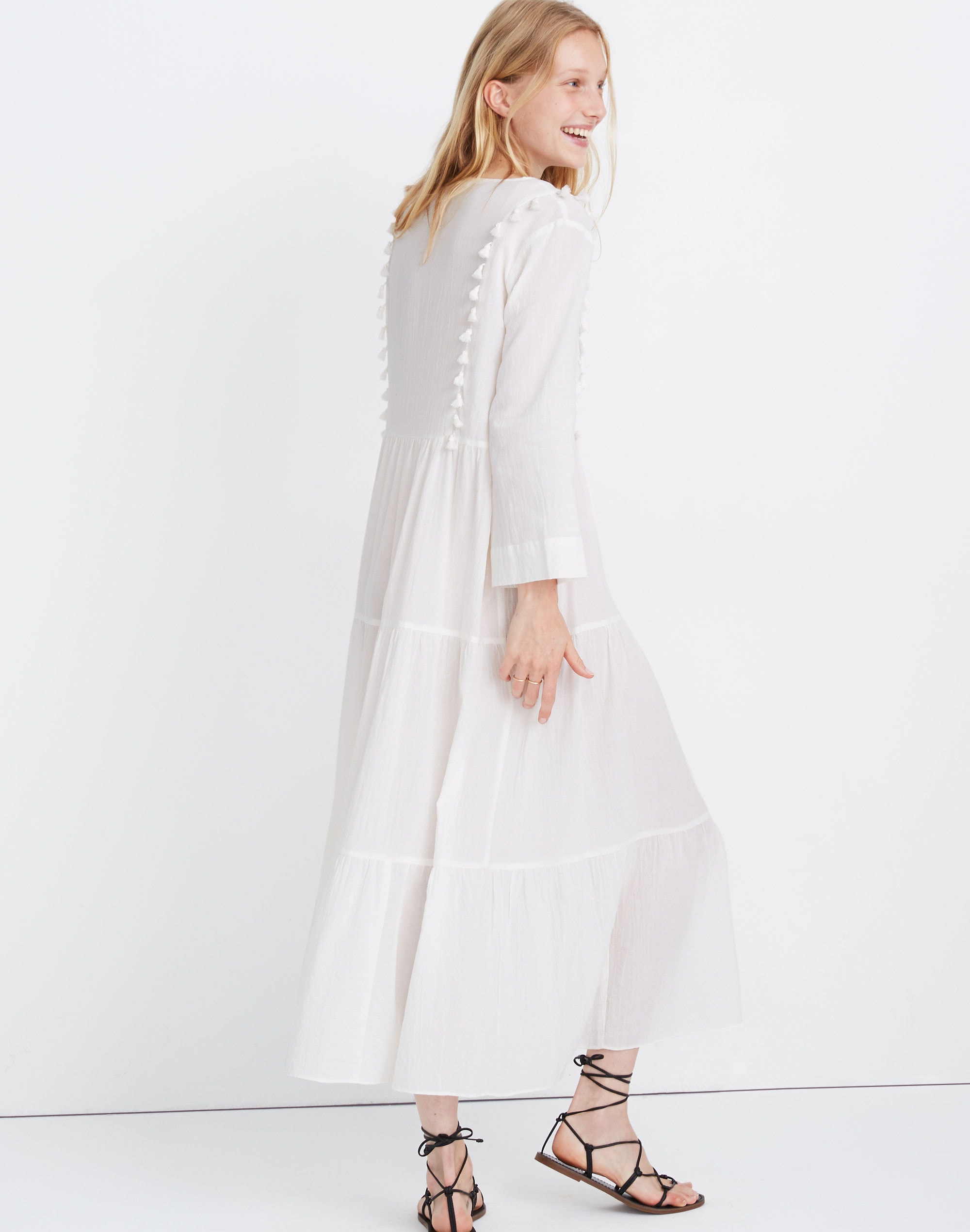 Tiered Cover-Up Caftan Dress