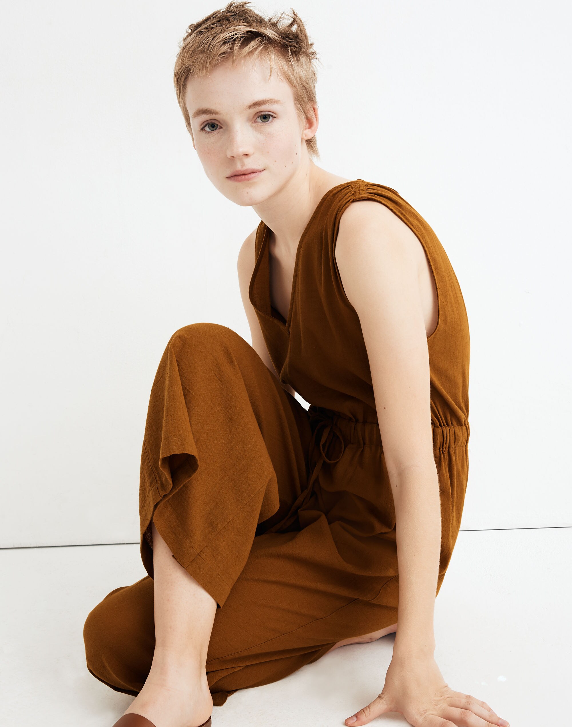 Tie-Back Cover-Up Jumpsuit