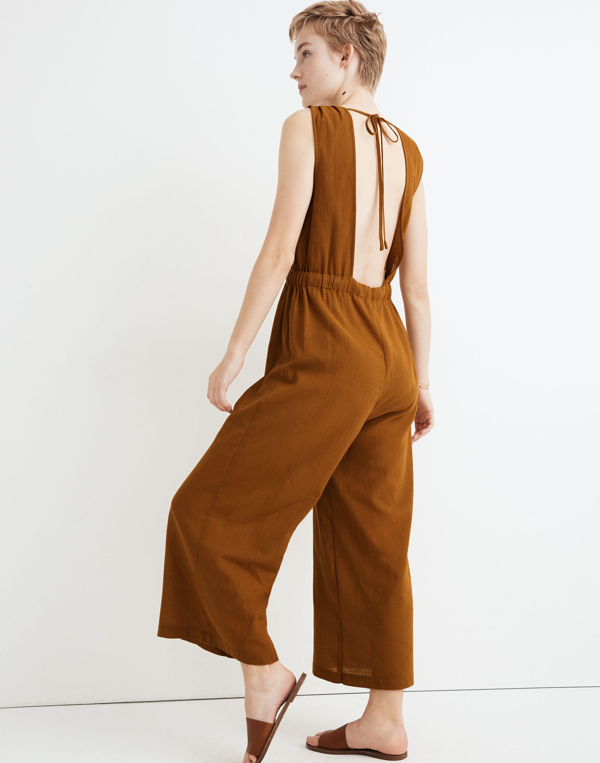 Tie-Back Cover-Up Jumpsuit