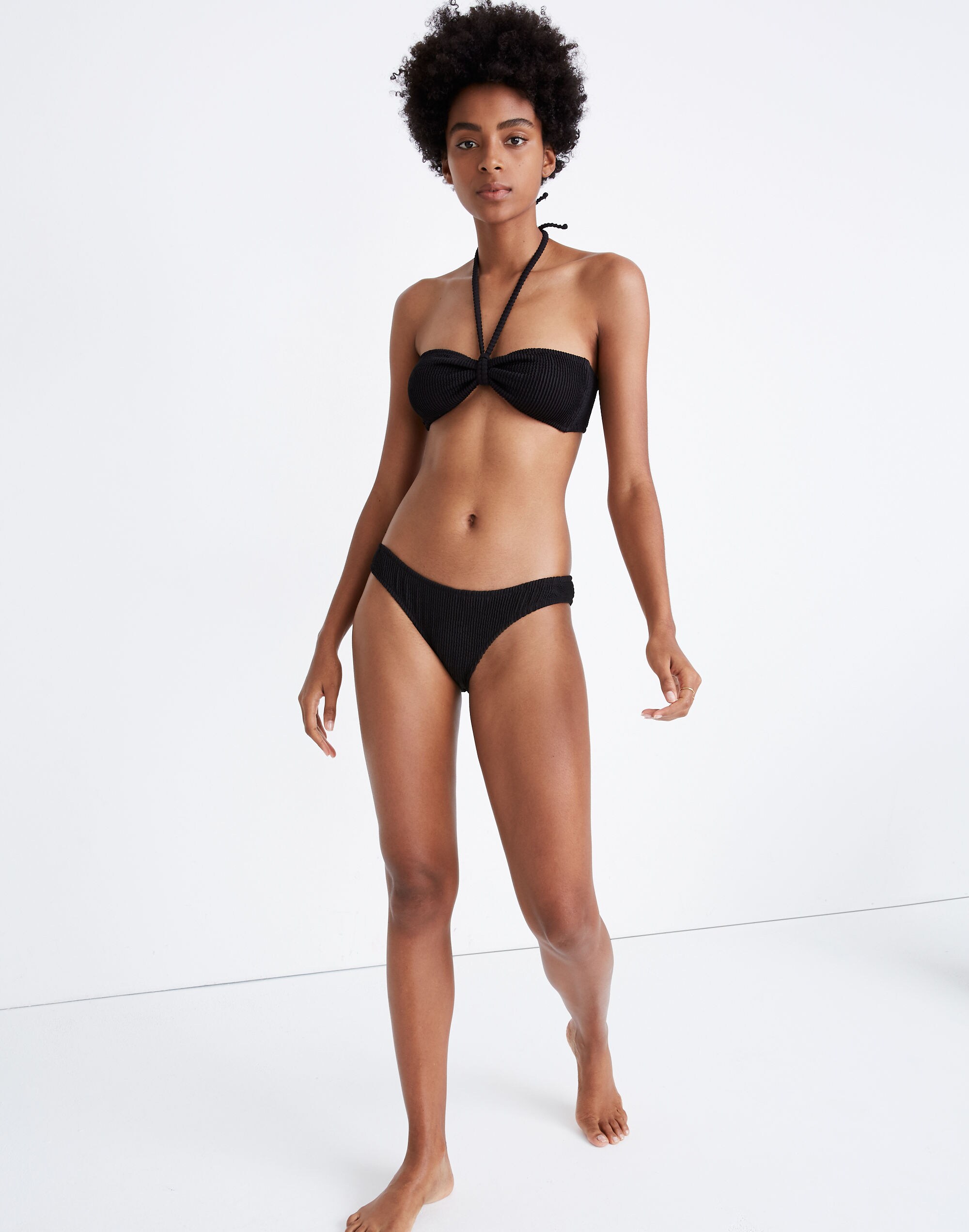 Madewell Second Wave Textured Bandeau Bikini Top