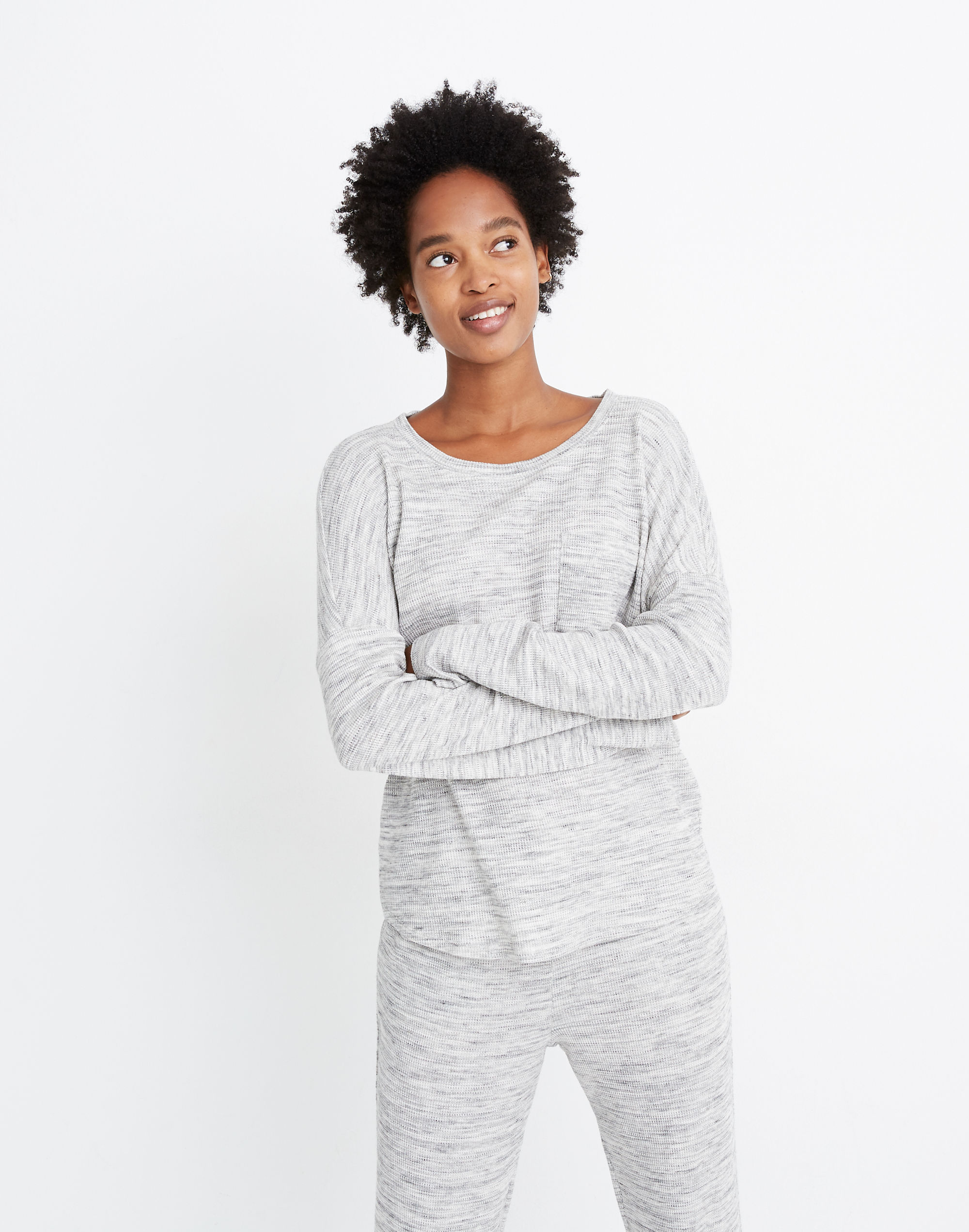 Waffle Knit Pajama Top