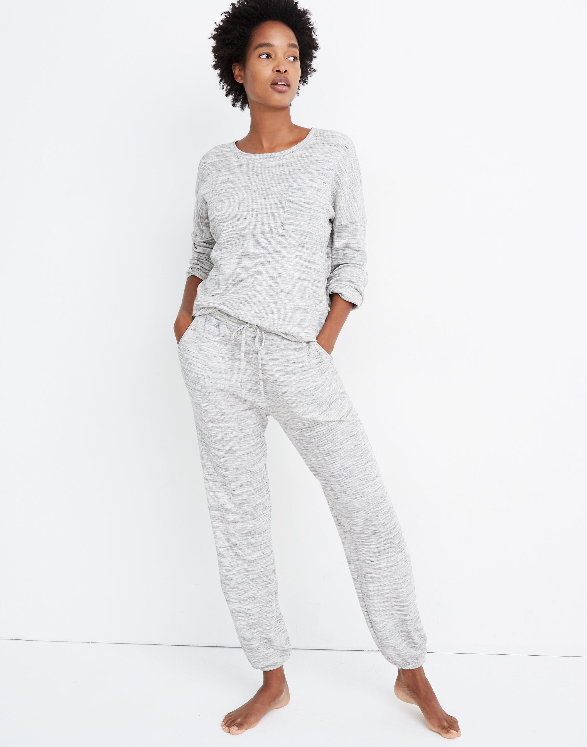 Waffle Knit Pajama Top