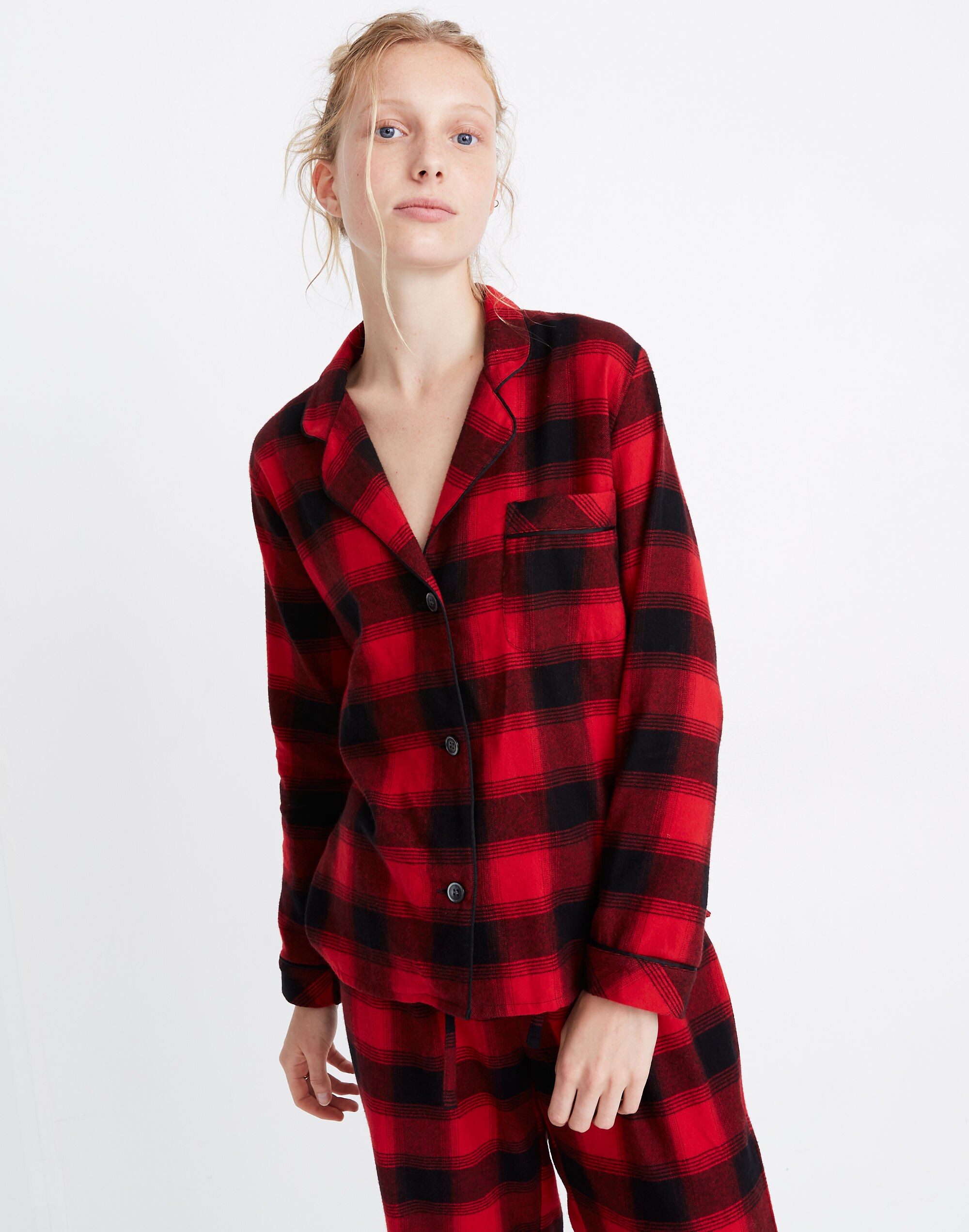 Flannel Bedtime Pajama Set in Buffalo Plaid