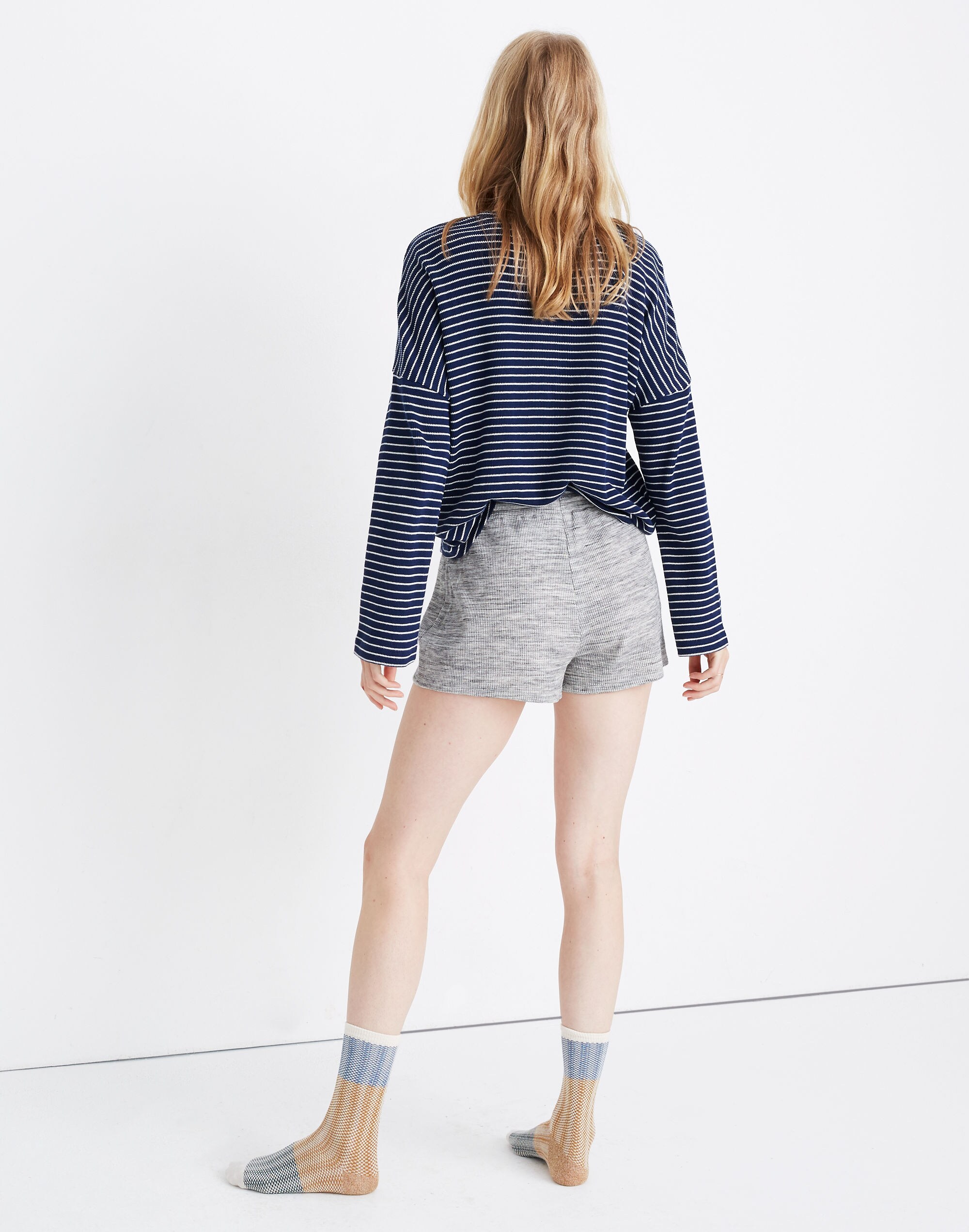 Waffle Knit Pajama Sweatshorts