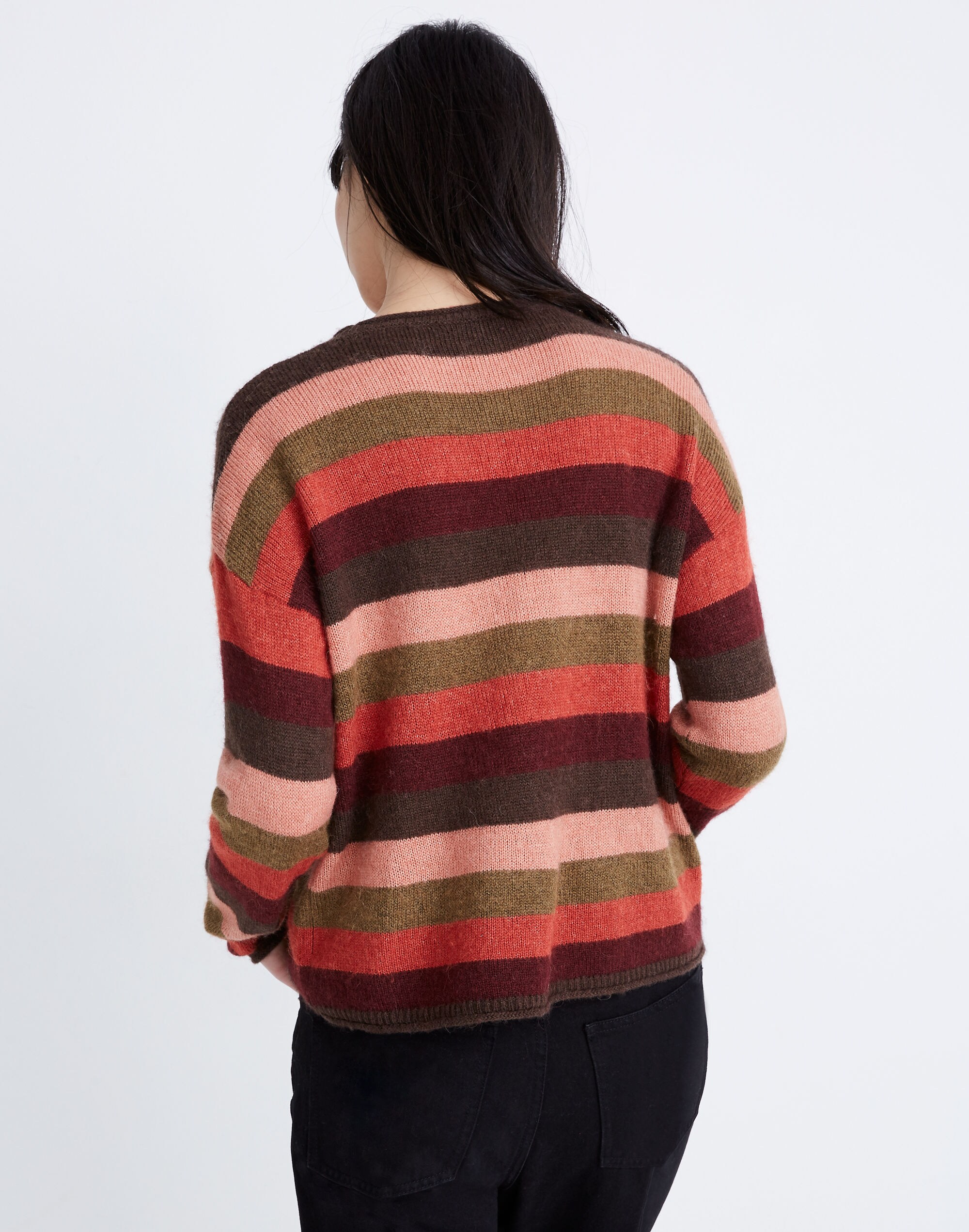 Chelsea Pocket Pullover Sweater in Multi-Stripe