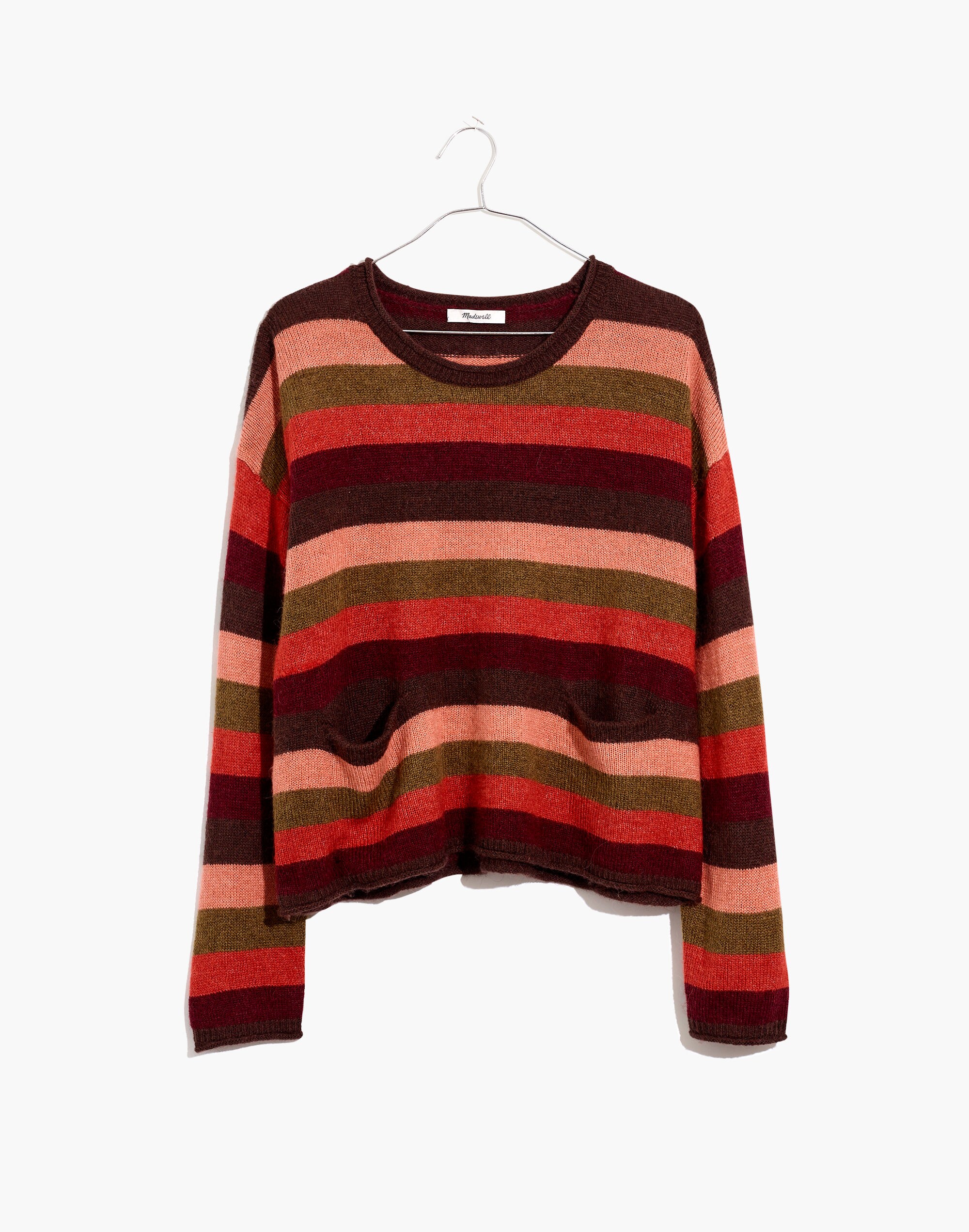 Chelsea Pocket Pullover Sweater in Multi-Stripe