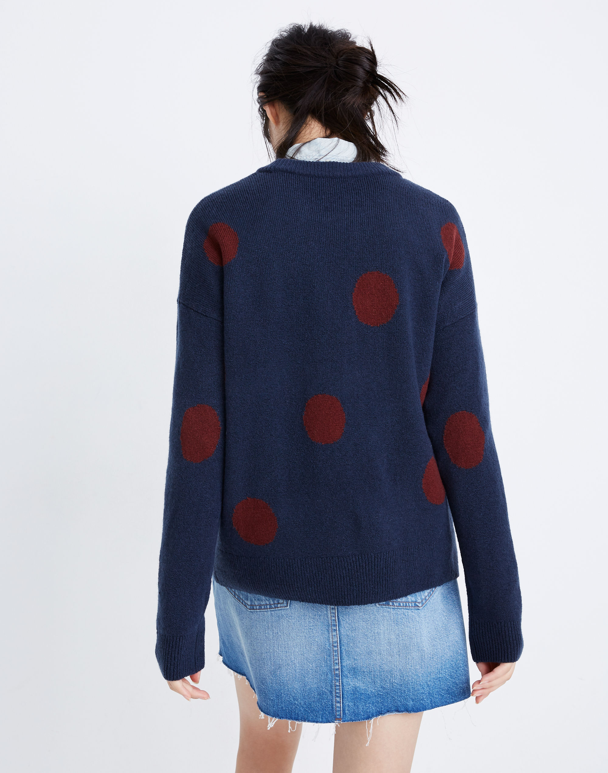 Dot Graystone Pullover Sweater in Coziest Yarn