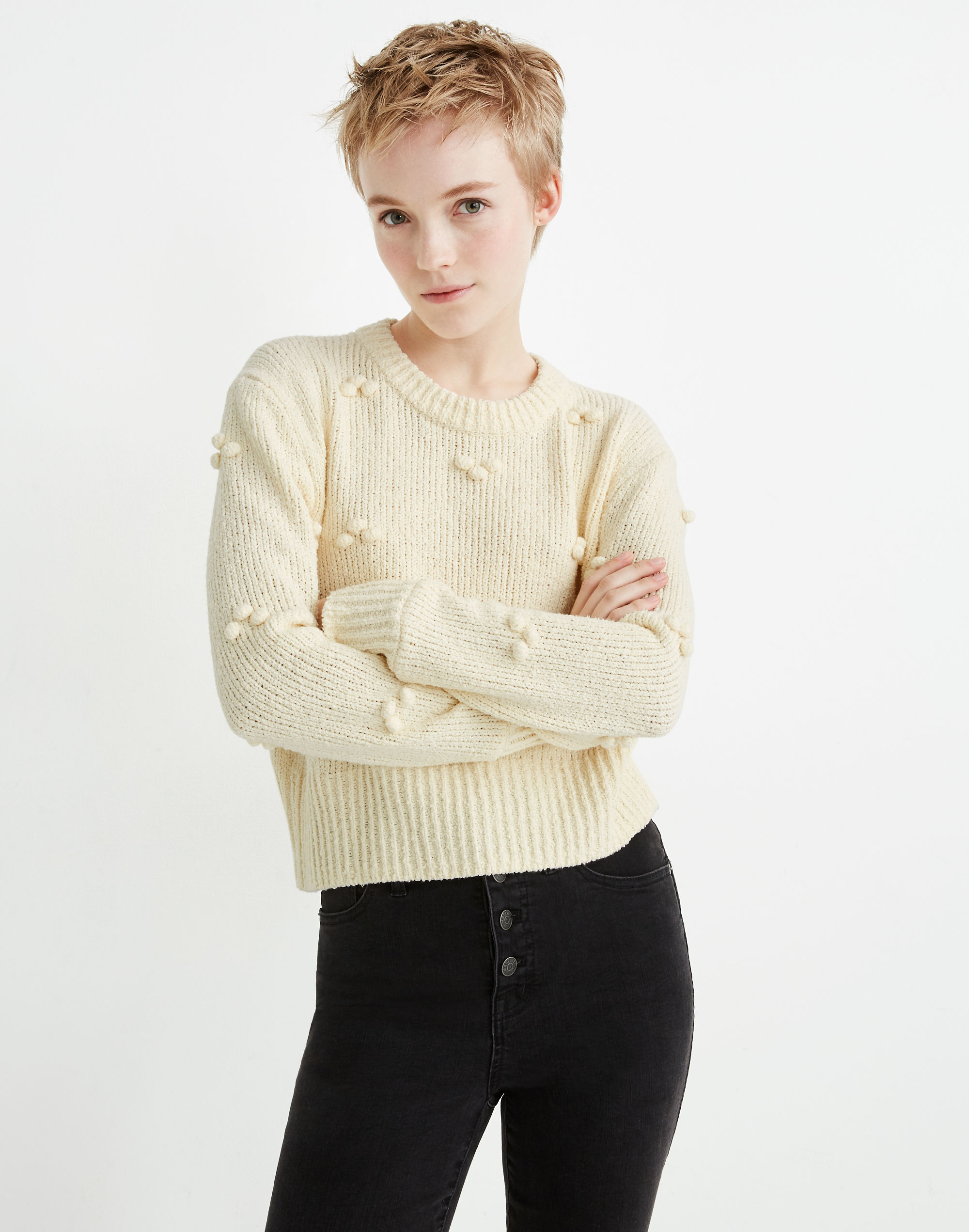 Dotted Bobble Pullover Sweater