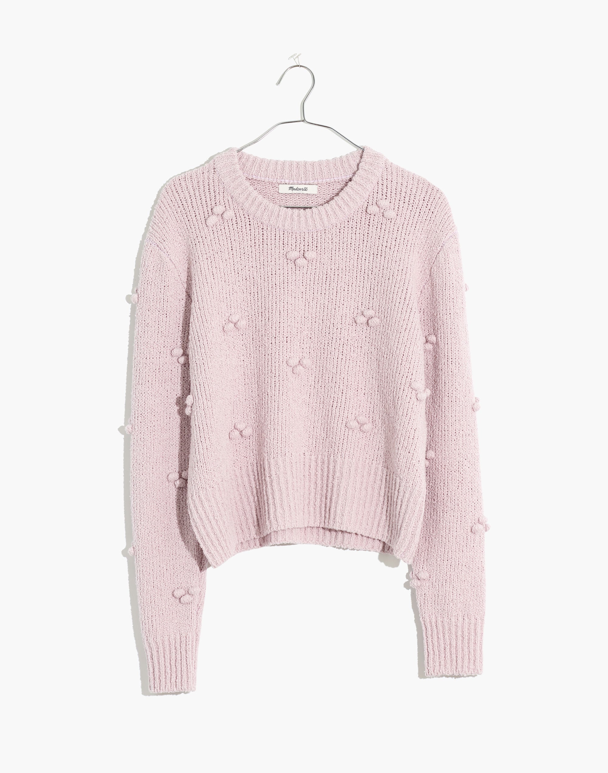 dotted bobble pullover sweater