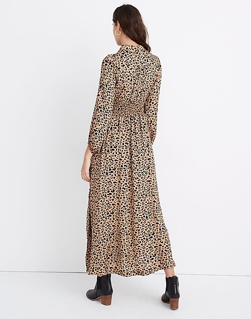 ros ødemark boliger Baum Und Pferdgarten Amber Midi Dress in Leopard Print