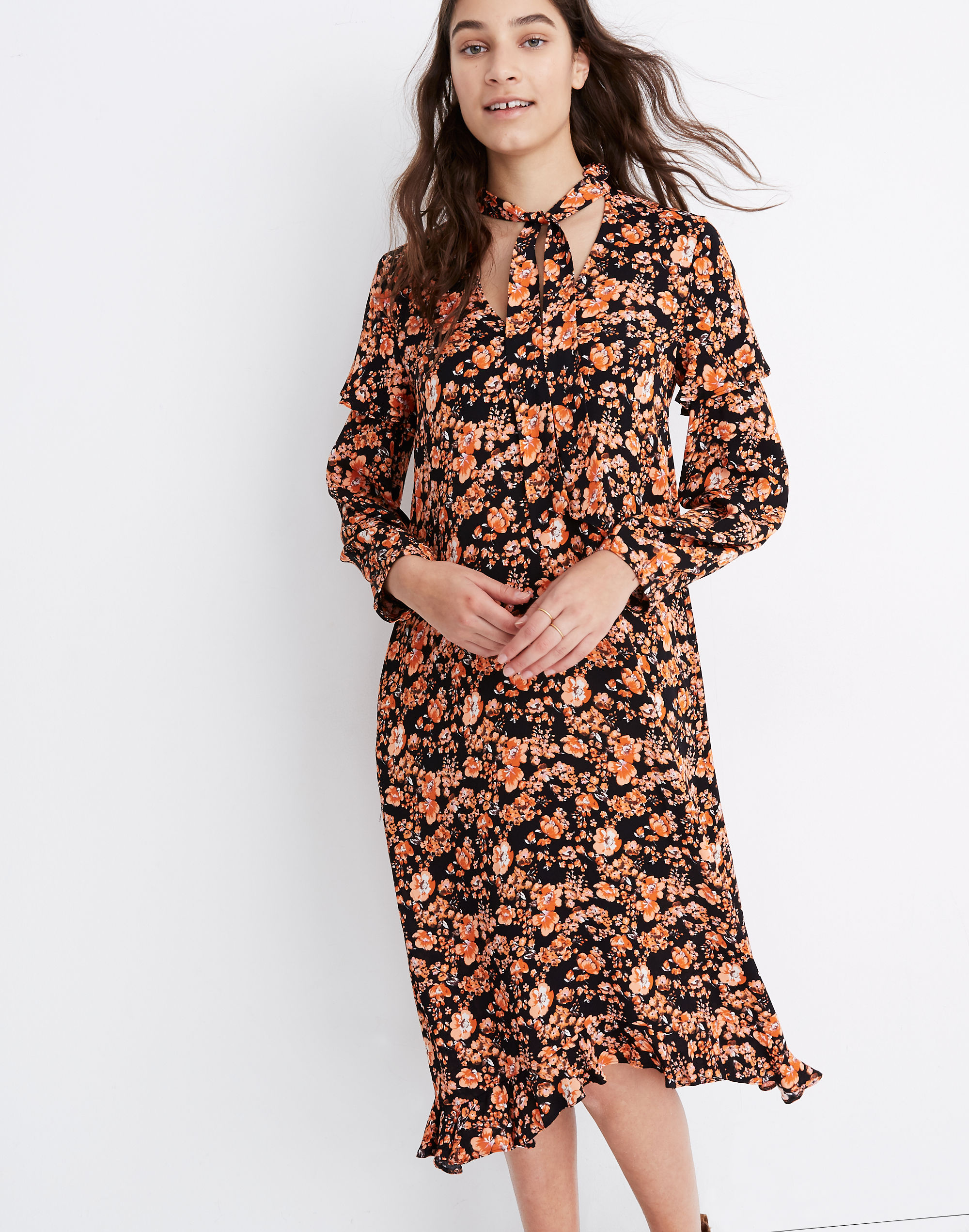 baum und pferdgarten ani tie-neck midi dress