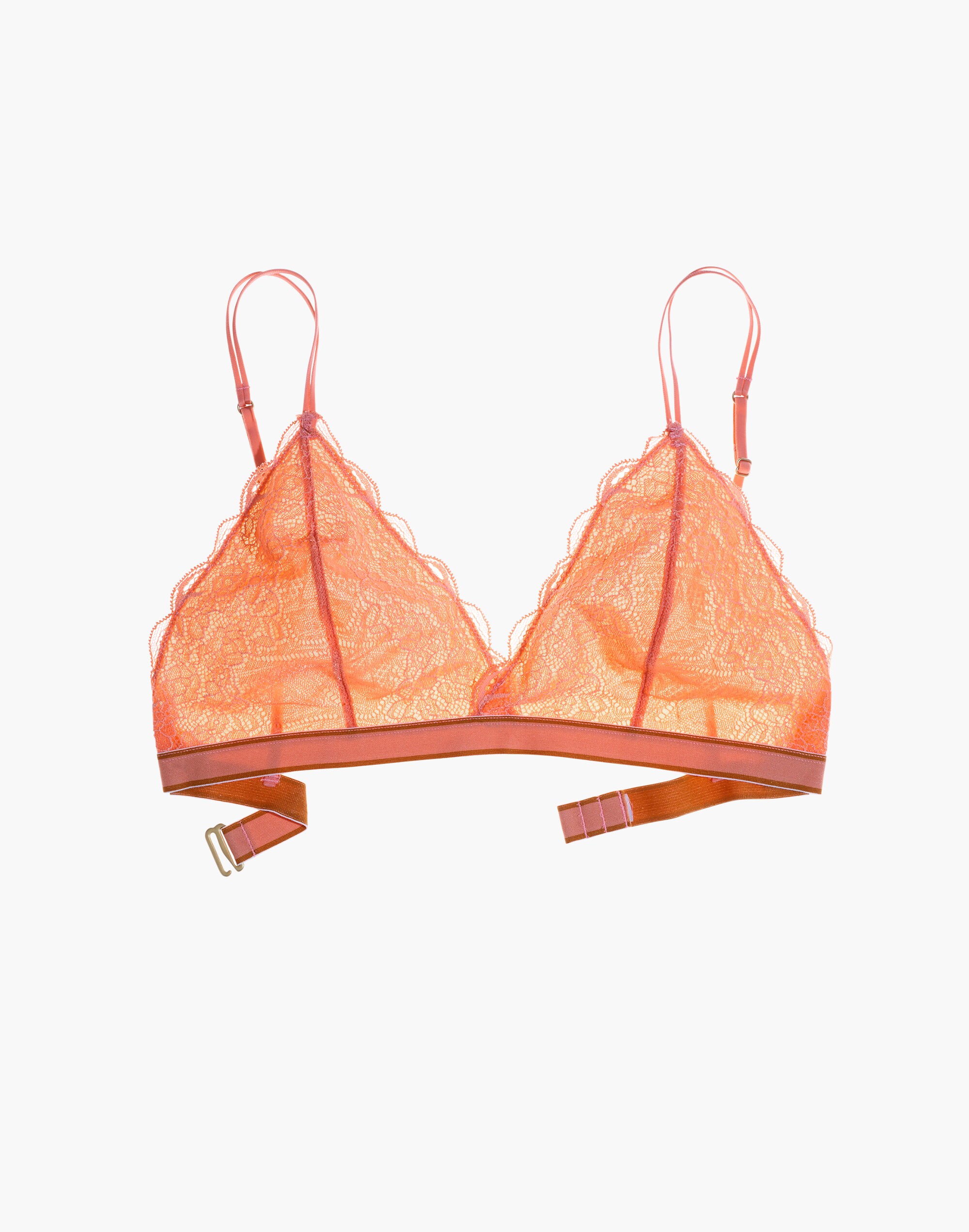 Lace Stripe-Trim Liana Triangle Bralette