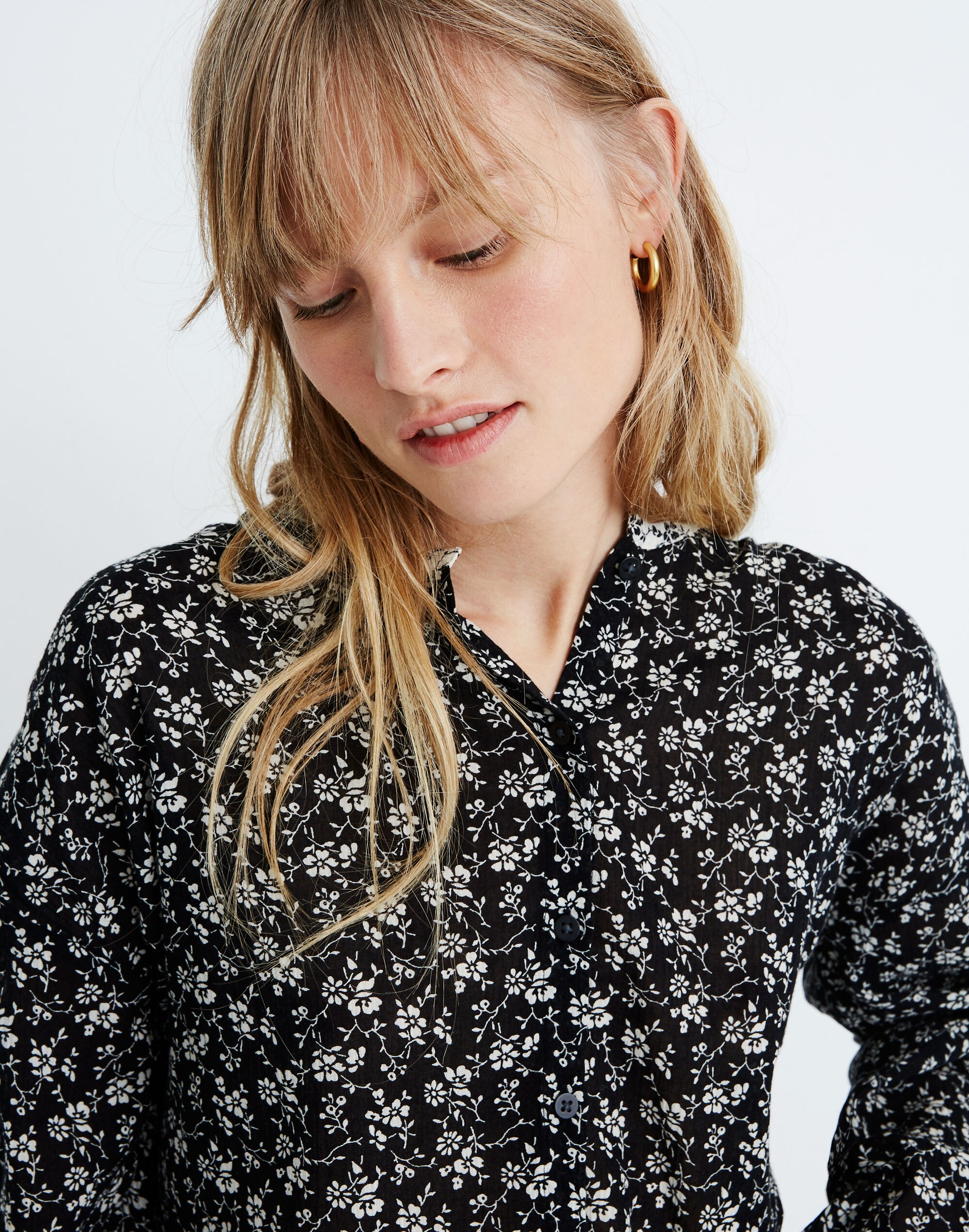 Print-Mix Meadow Shirt in Branch Floral