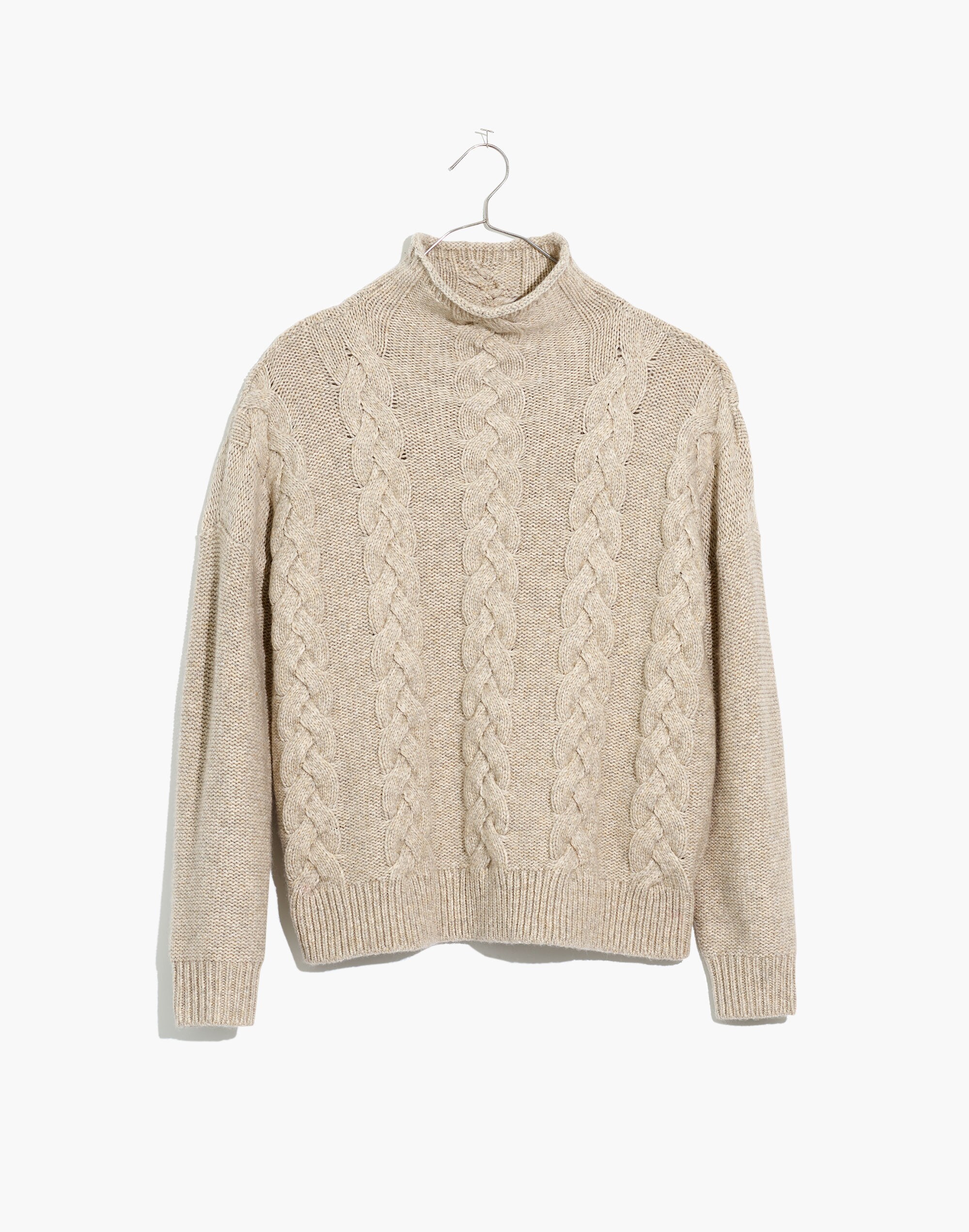 Grenville Cableknit Mockneck Sweater