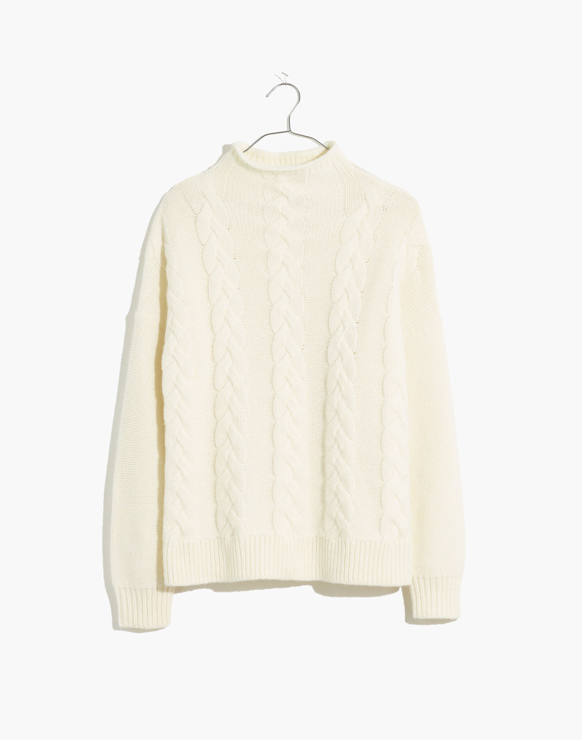 Grenville Cableknit Mockneck Sweater