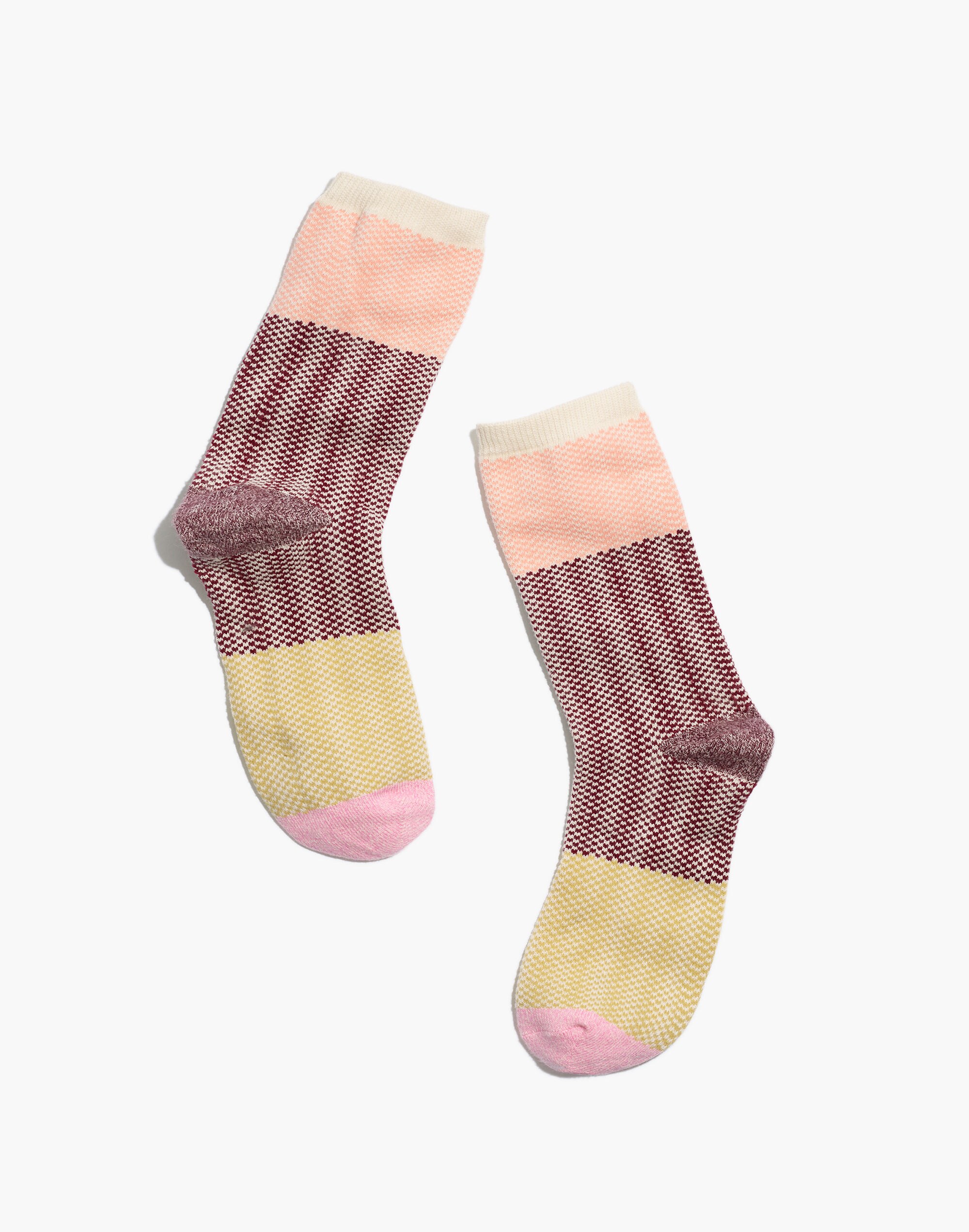 Patterned Colorblock Trouser Socks