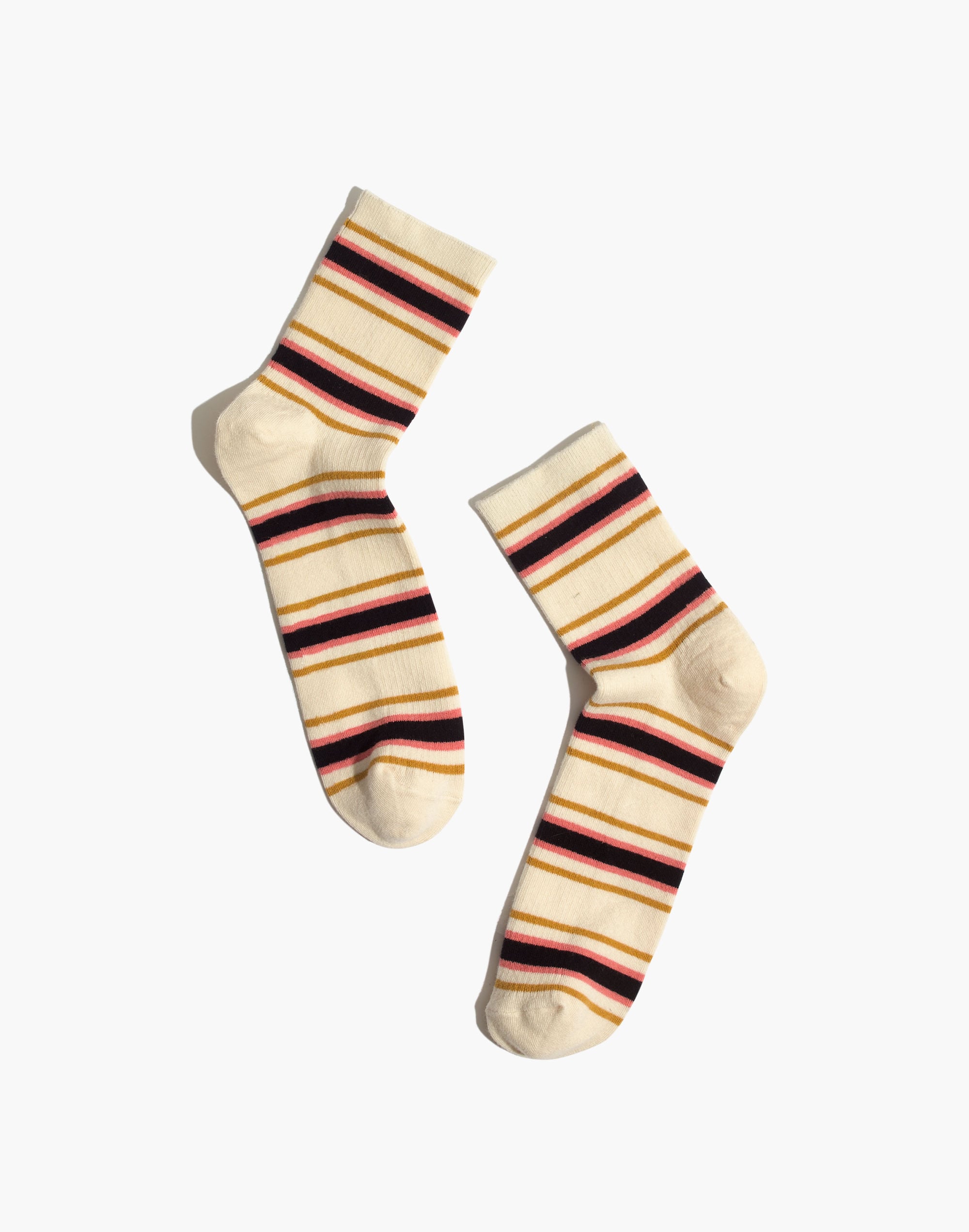 multi-stripe ankle socks