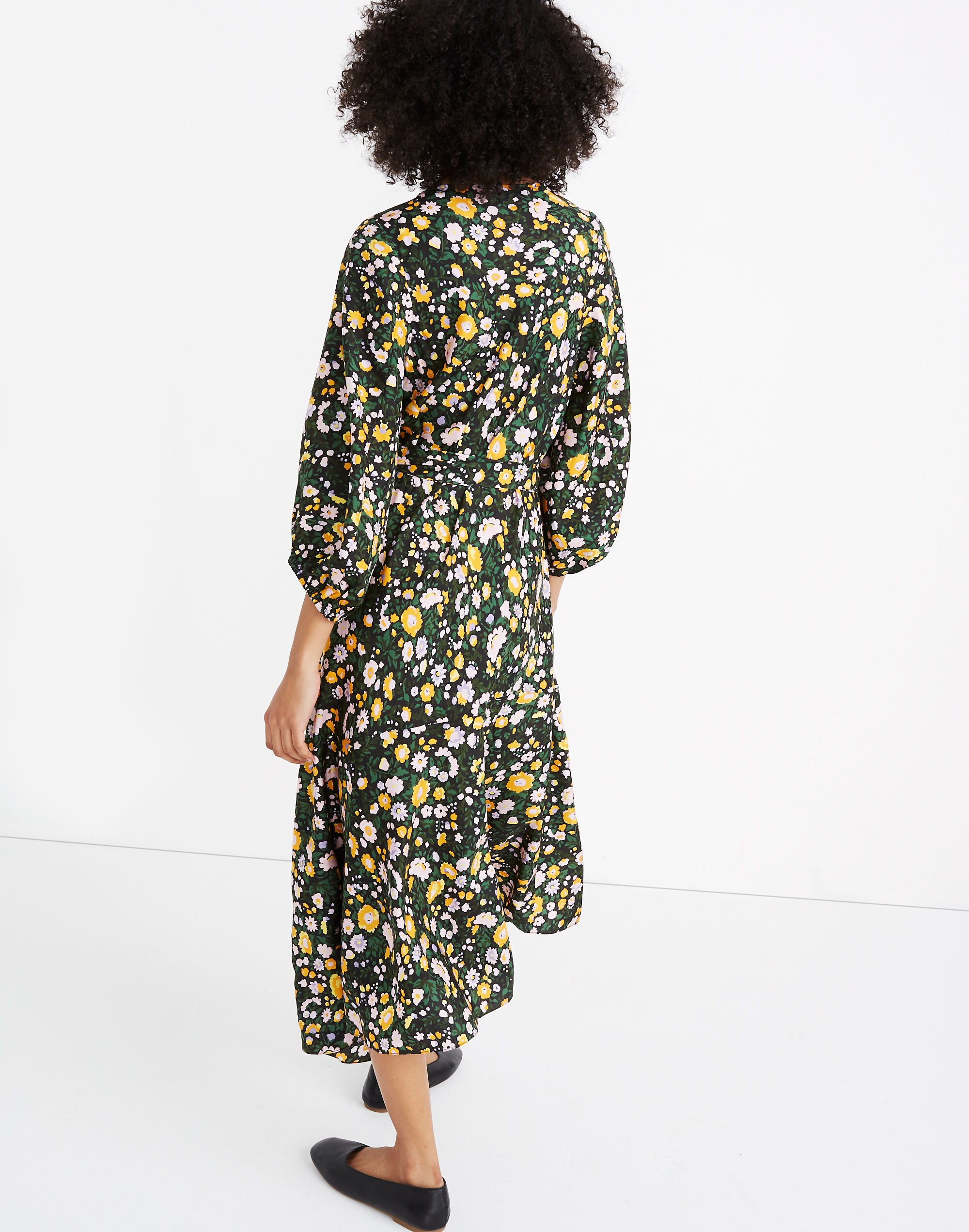 Apiece Apart&trade; Silk Floral Sierra Wrap Dress