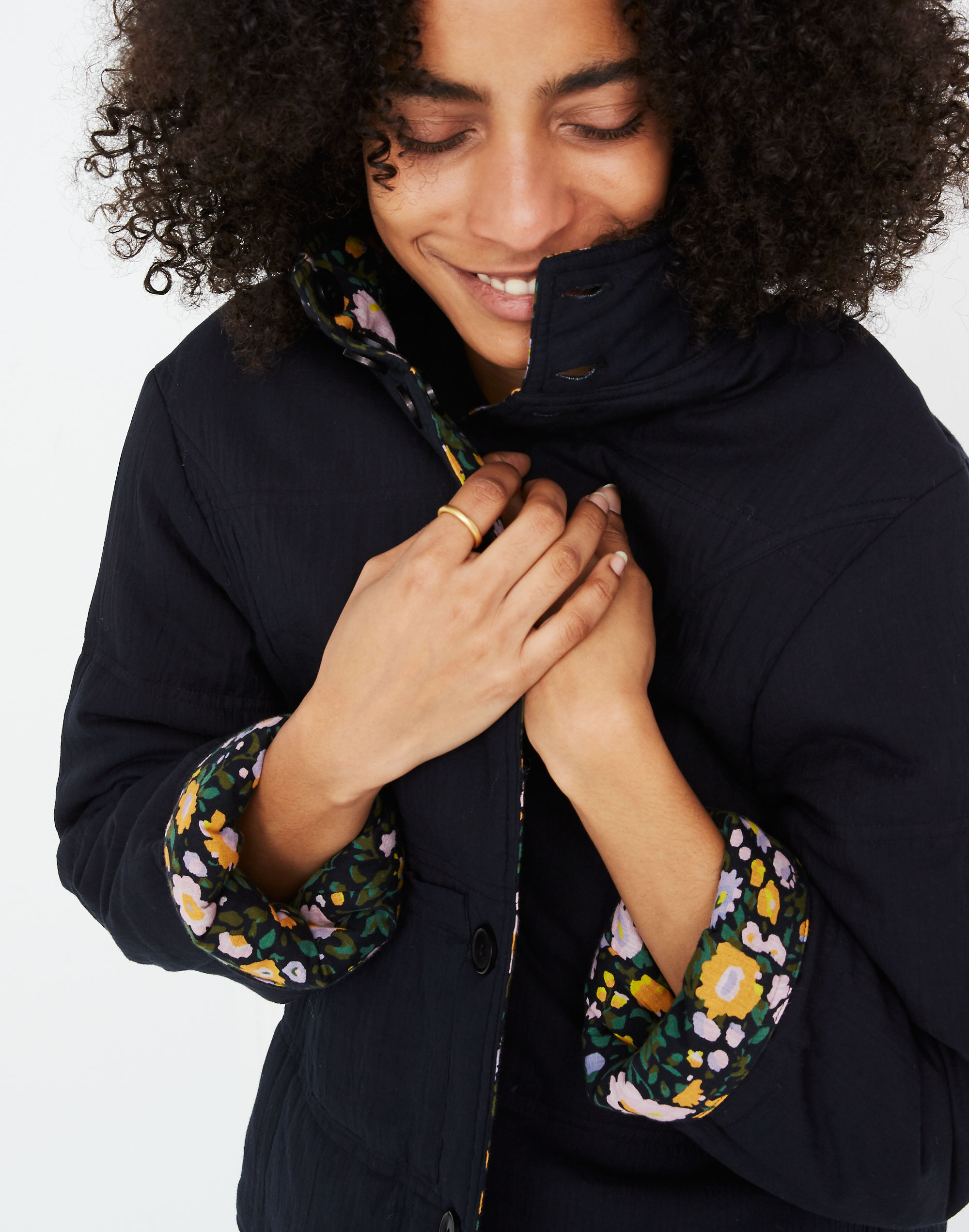 Apiece Apart&trade; Floral Quilted Jacket