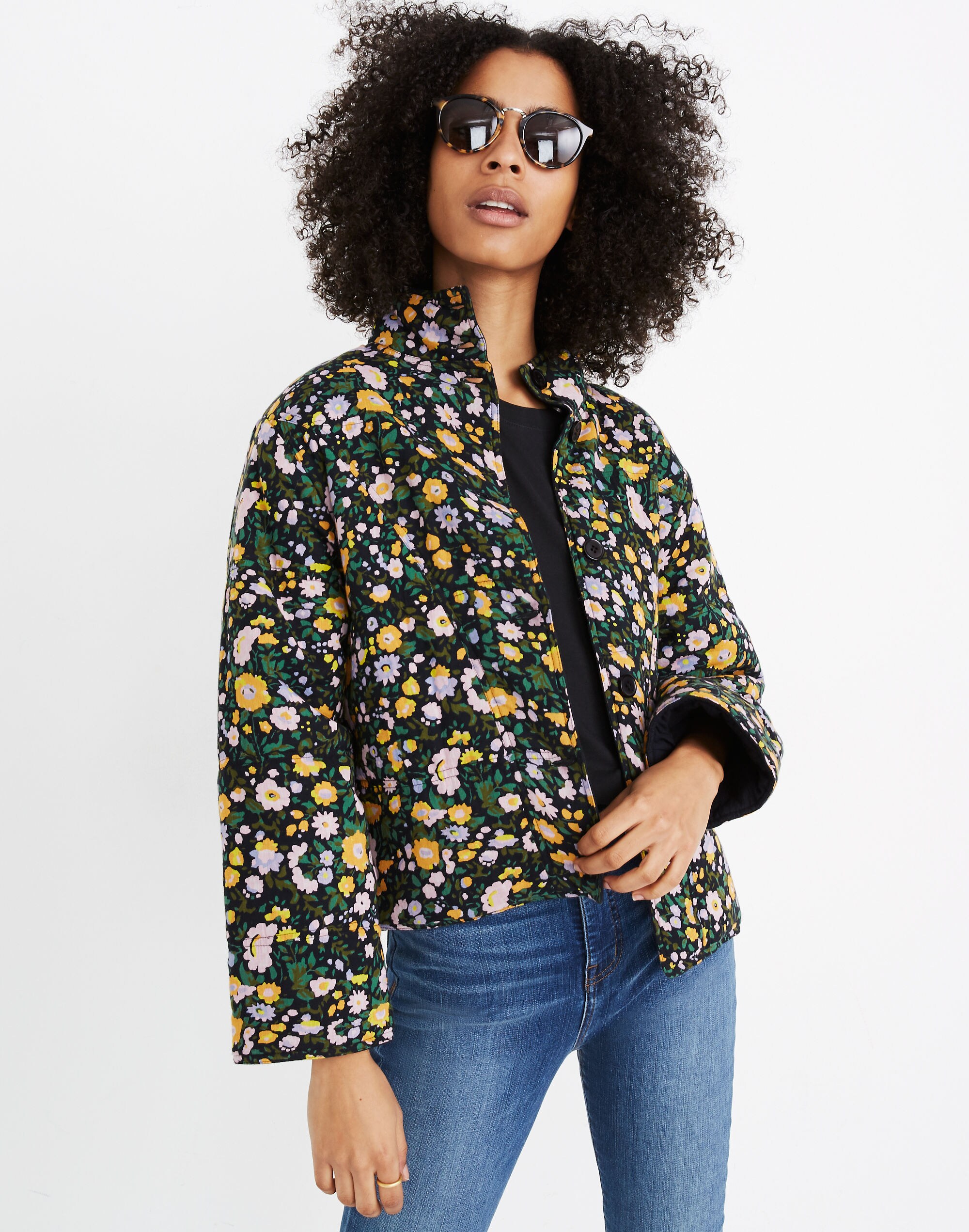 Apiece Apart&trade; Floral Quilted Jacket