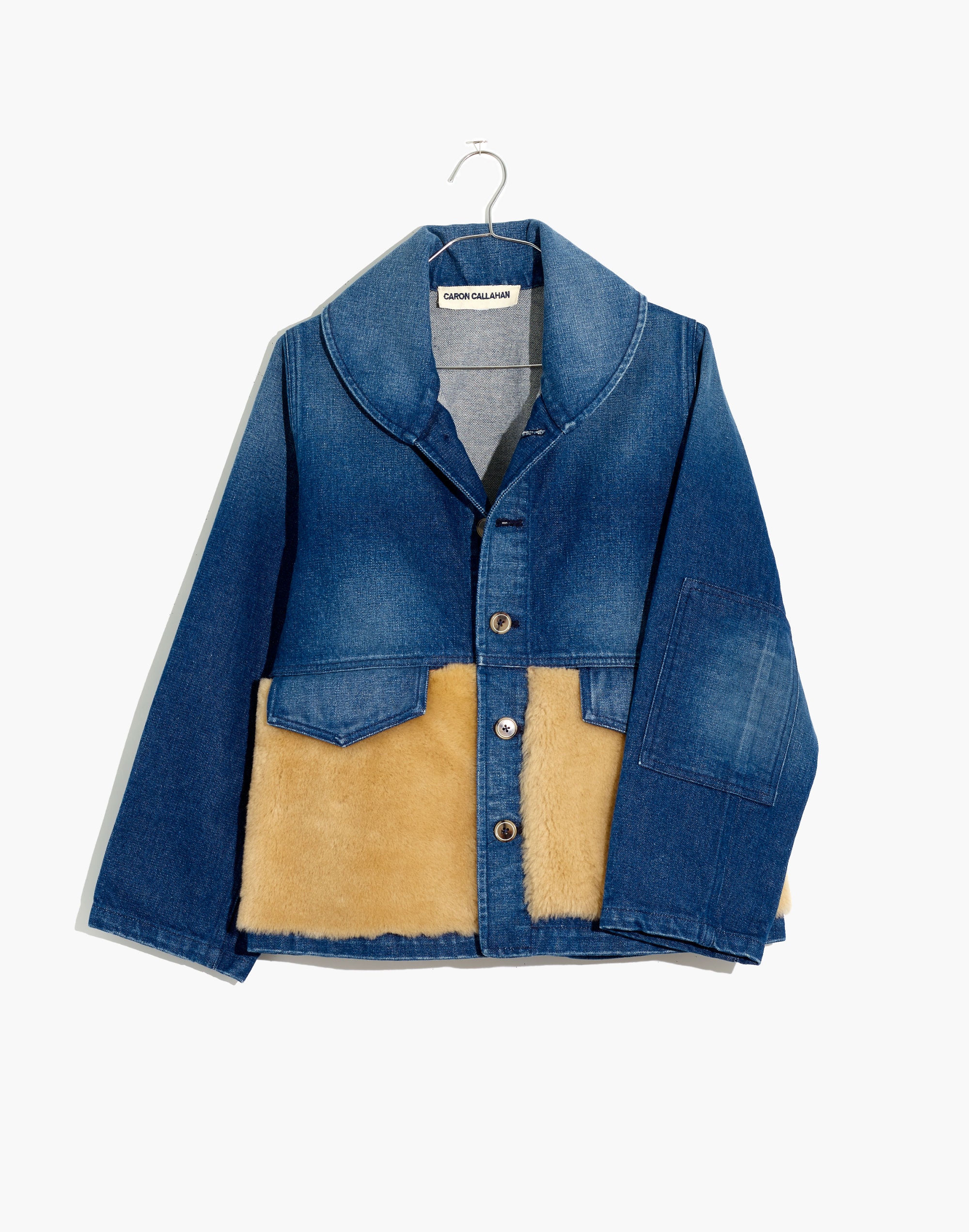 Caron Callahan&trade; Shearling-Trimmed Denim Clyfford Jacket