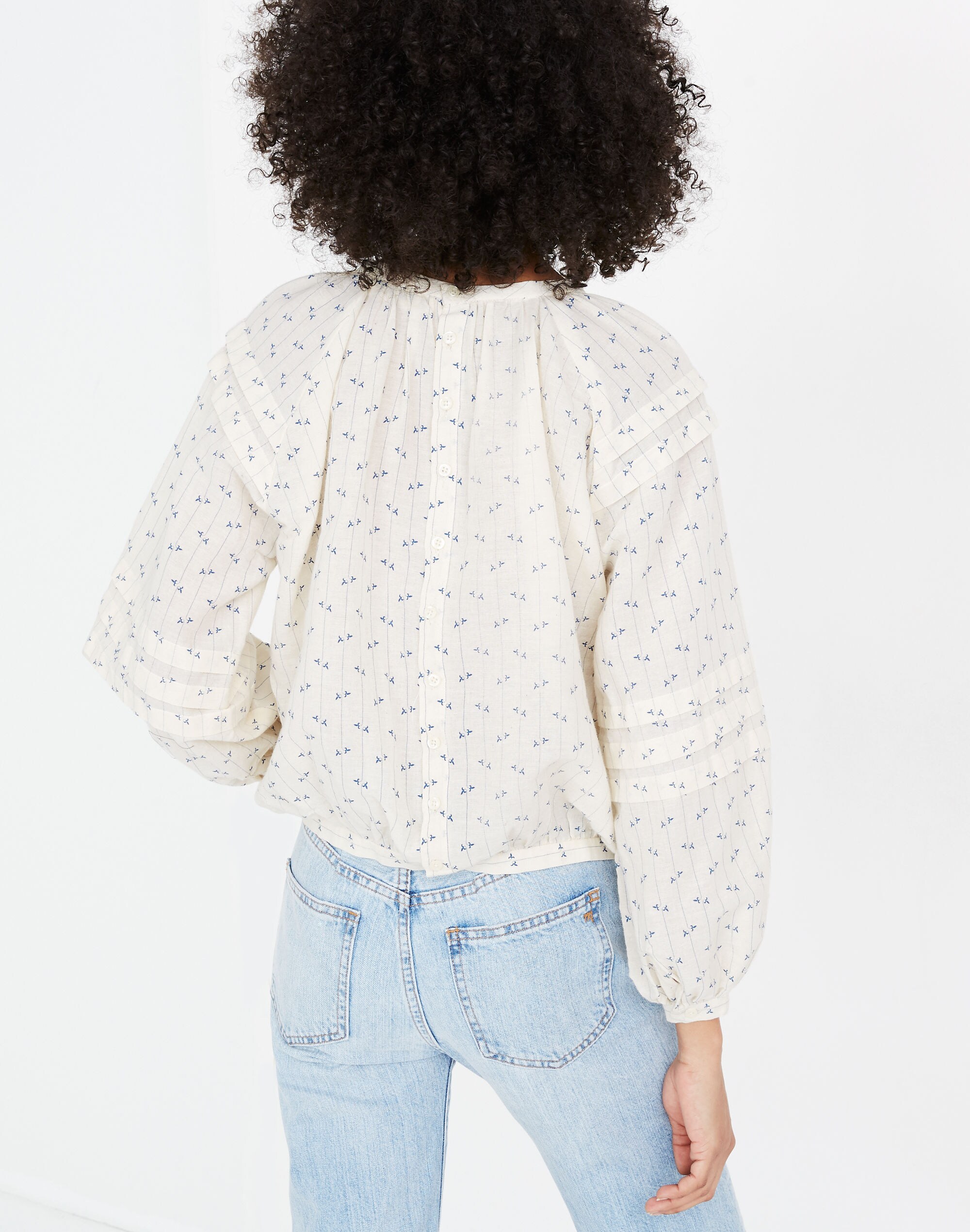 Caron Callahan&trade; Leona Pintuck Button-Back Top