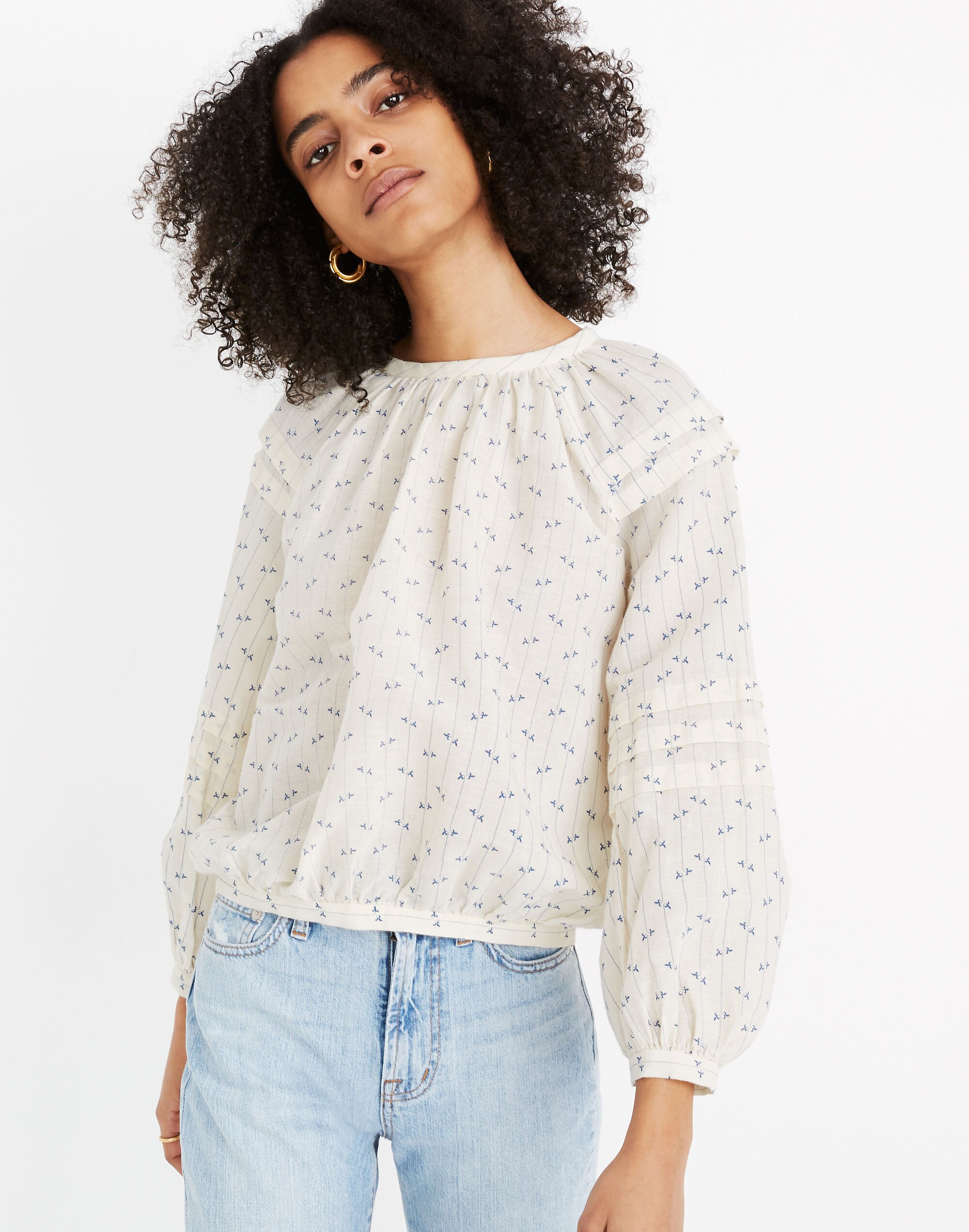 Caron Callahan&trade; Leona Pintuck Button-Back Top