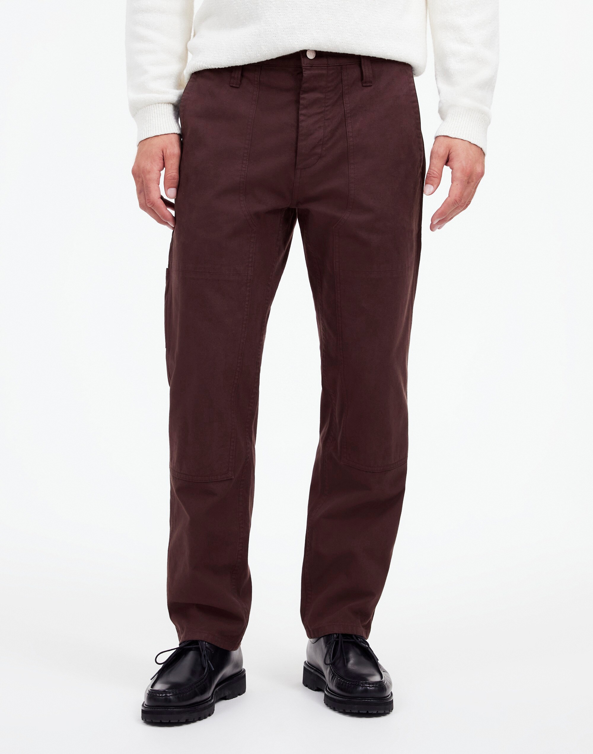Relaxed Straight Workwear Pants in roasted espresso image 2