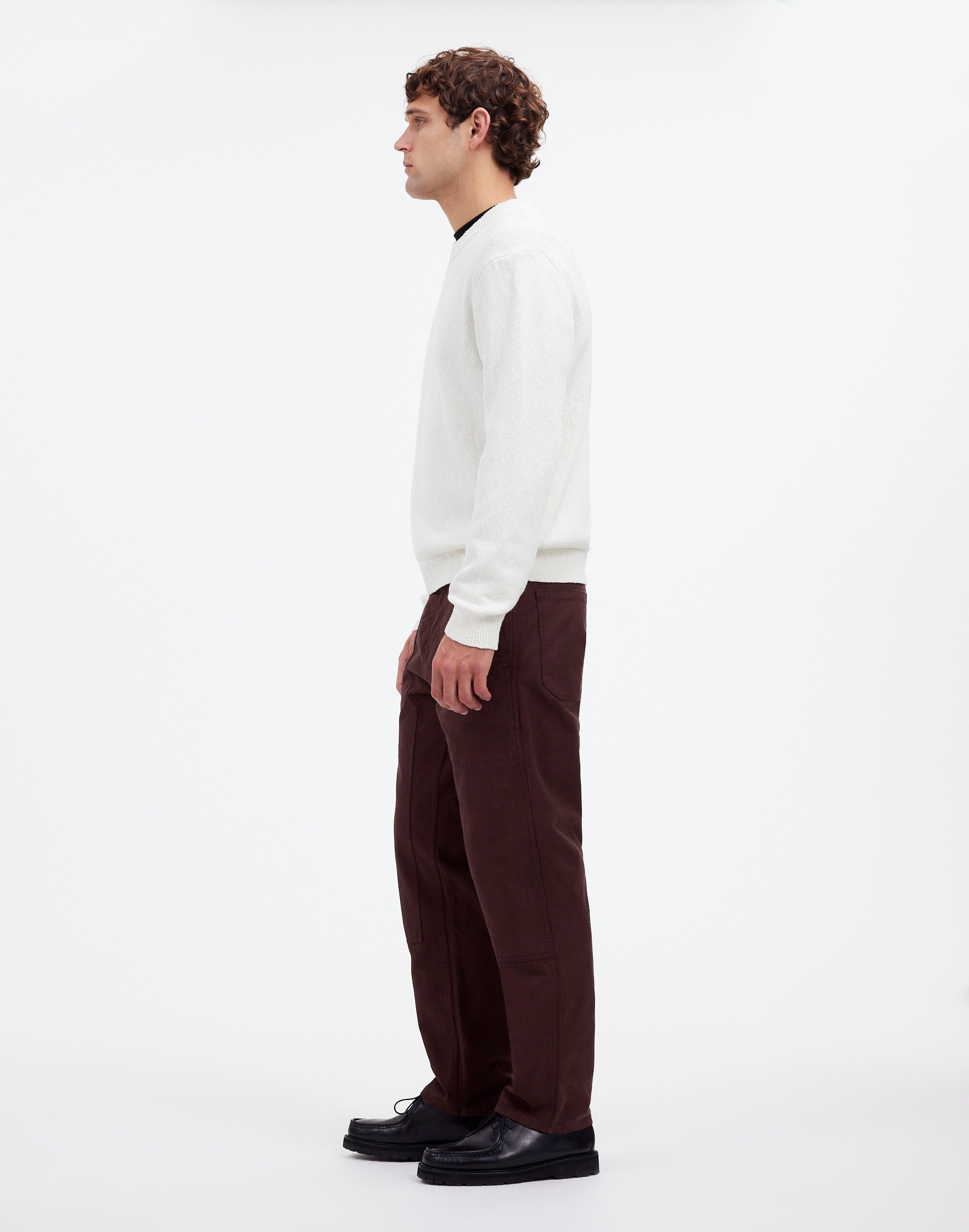 Relaxed Straight Workwear Pants in roasted espresso image 3