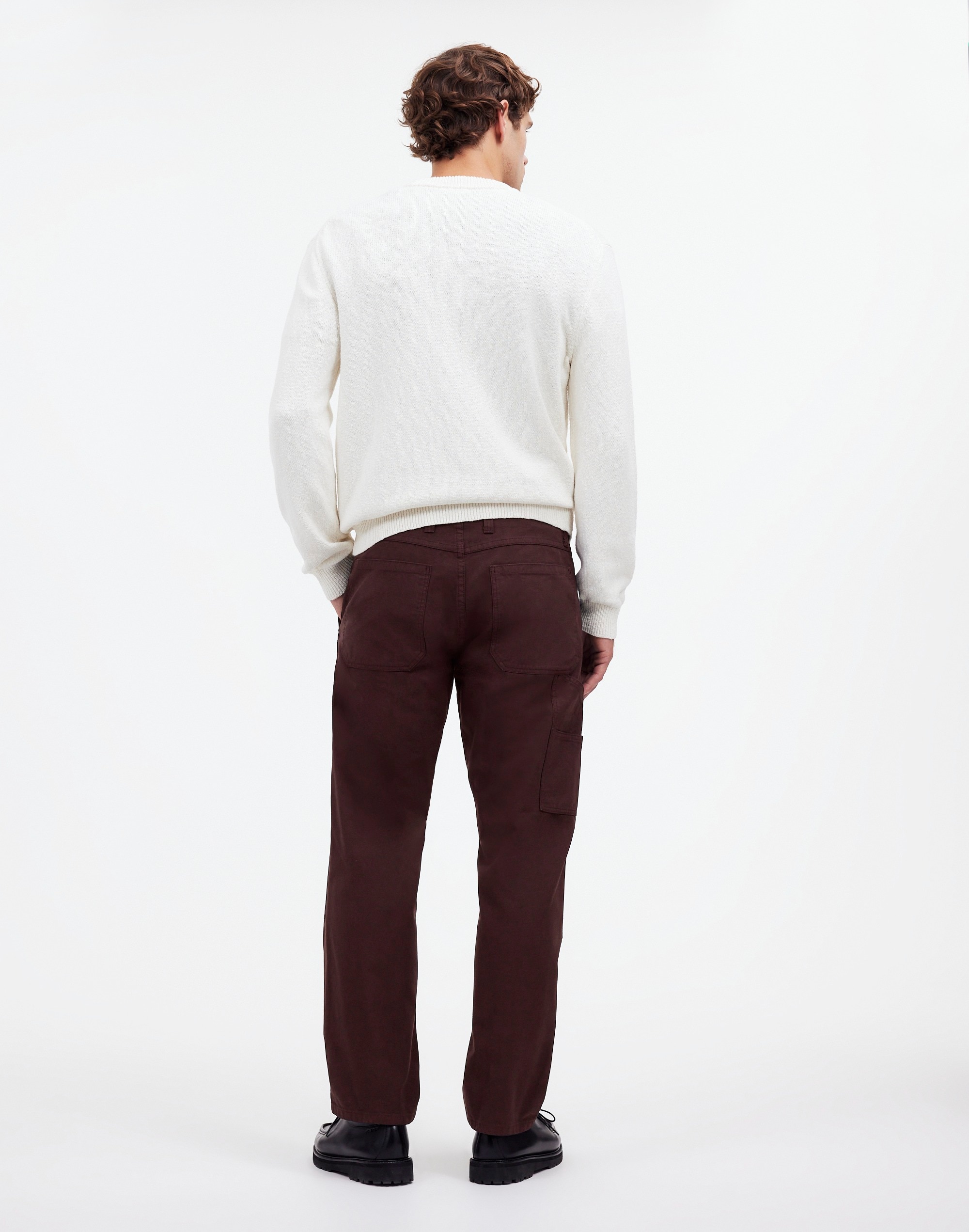 Relaxed Straight Workwear Pants in roasted espresso image 4