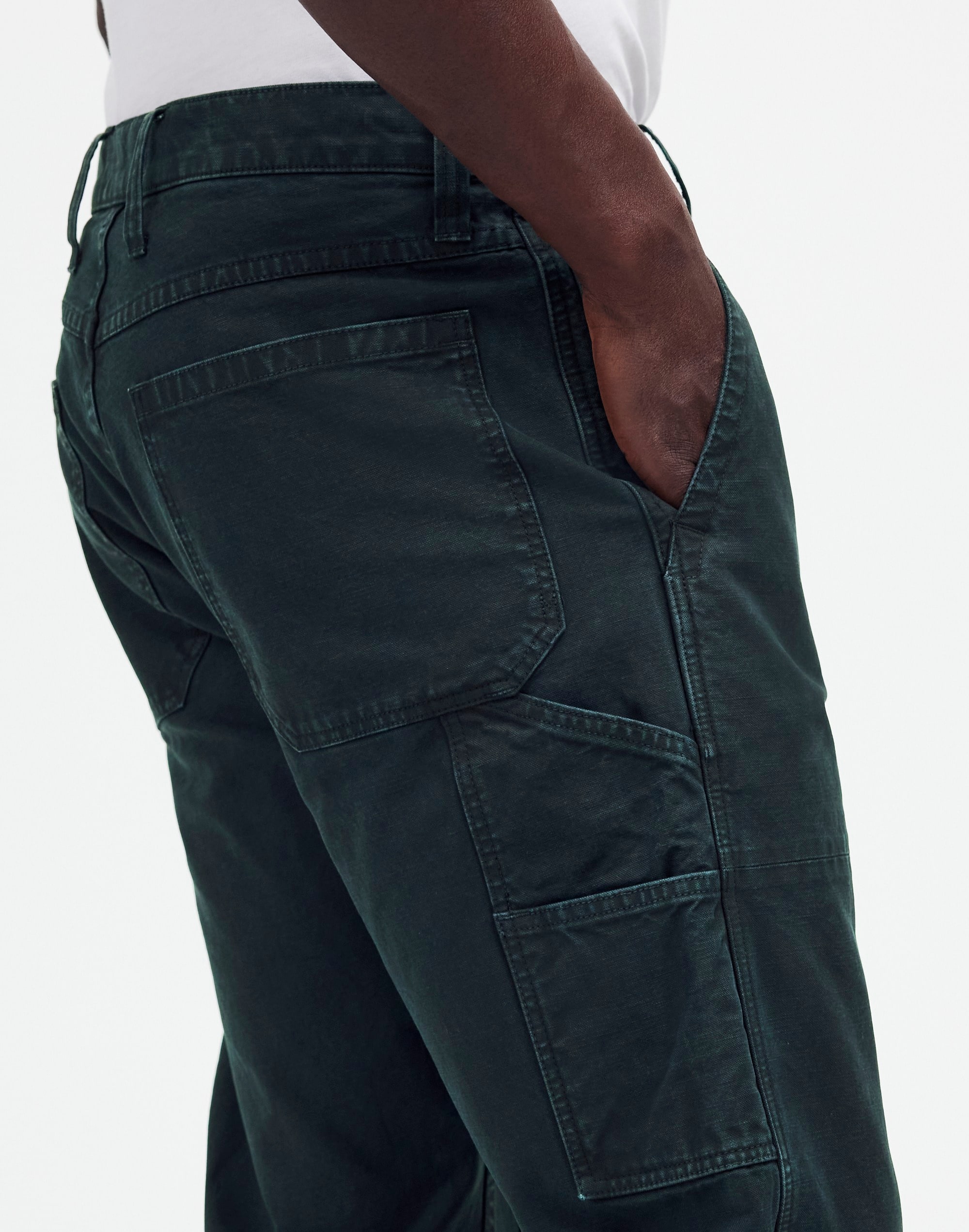 Relaxed Straight Workwear Pants in darkest navy image 5